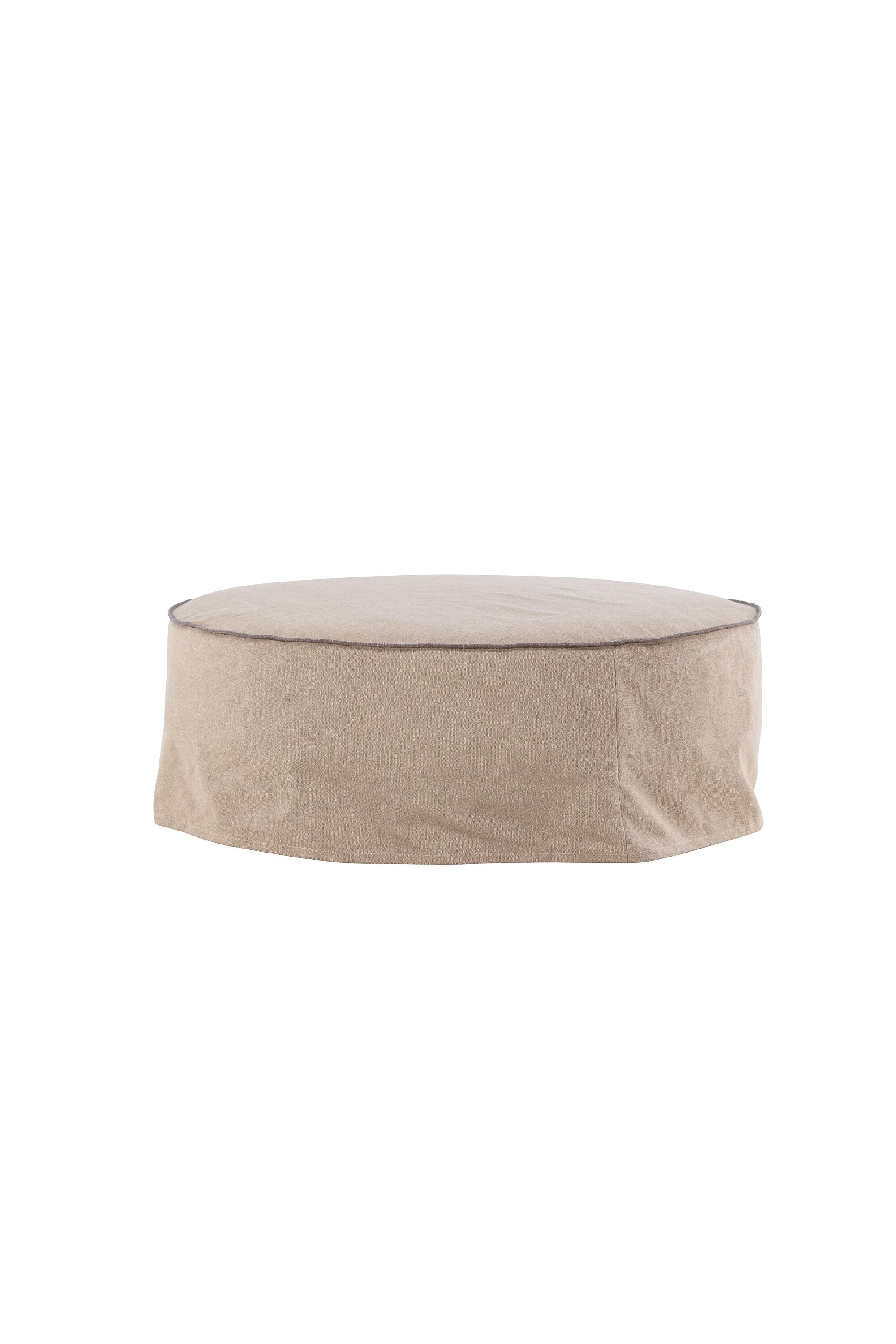 Vindö Ottoman ⌀101  in Brown Linen präsentiert im Onlineshop von KAQTU Design AG. Ottoman ist von Vind