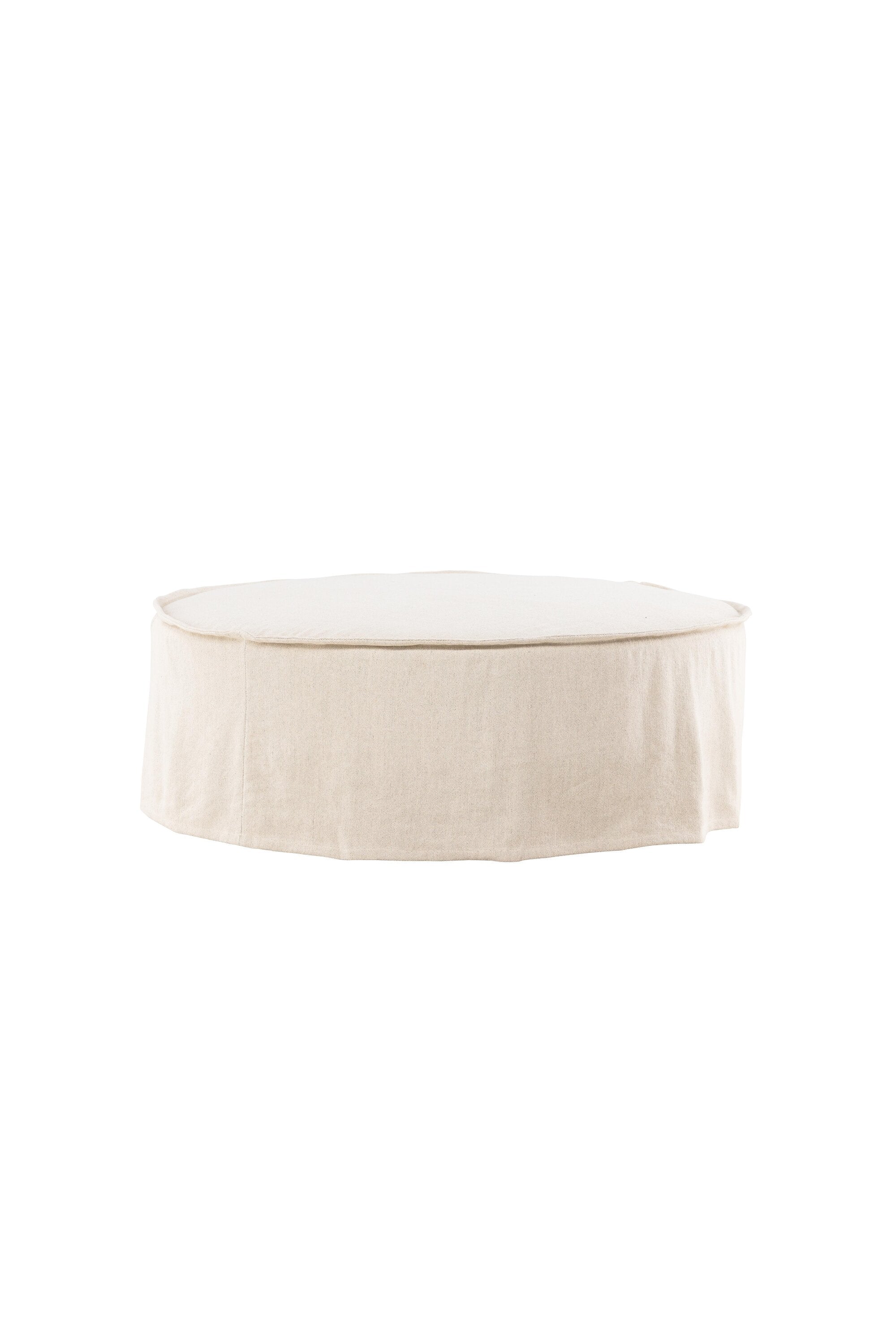 Vindö Ottoman ⌀101  in Beige Linen präsentiert im Onlineshop von KAQTU Design AG. Ottoman ist von Vind