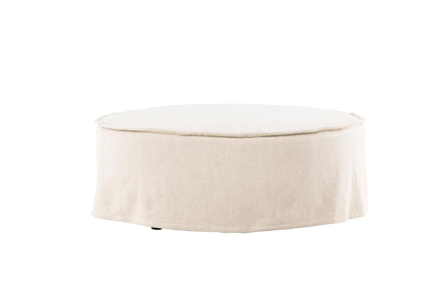 Vindö Ottoman ⌀101  in Beige Linen präsentiert im Onlineshop von KAQTU Design AG. Ottoman ist von Venture Home