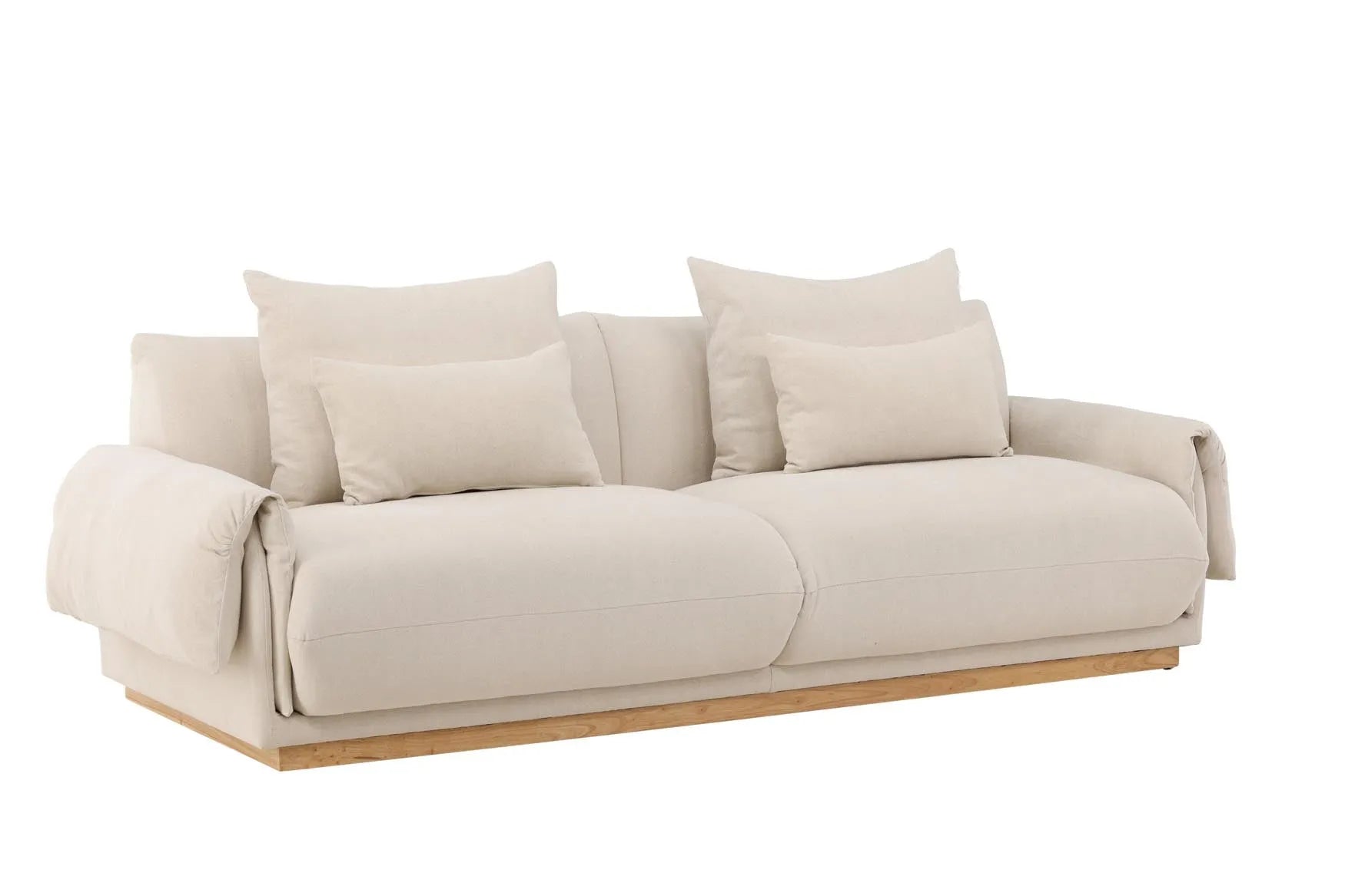 Mollösund 3 Seater in Beige Linen präsentiert im Onlineshop von KAQTU Design AG. 3er Sofa ist von Vind