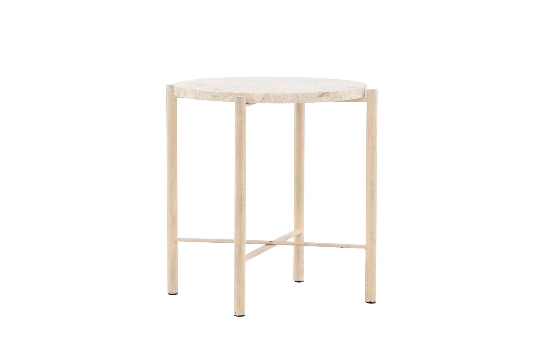 Eleganter Sandhamn Sofatisch von Vind aus pulverbeschichtetem Eisen, ideal für drinnen und draußen. Praktisch und zeitlos im Design.