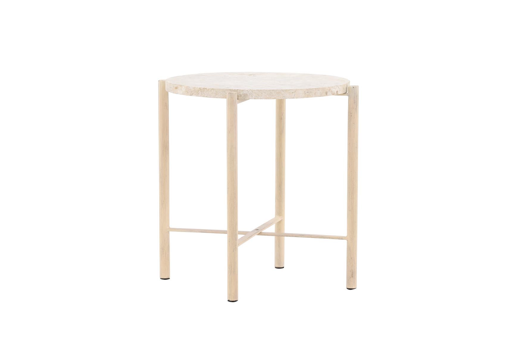 Stilvoller Sandhamn Sofatisch von Vind: Robustes, pulverbeschichtetes Eisen, zeitloses Design, ideal für Innen- und Aussenbereiche.