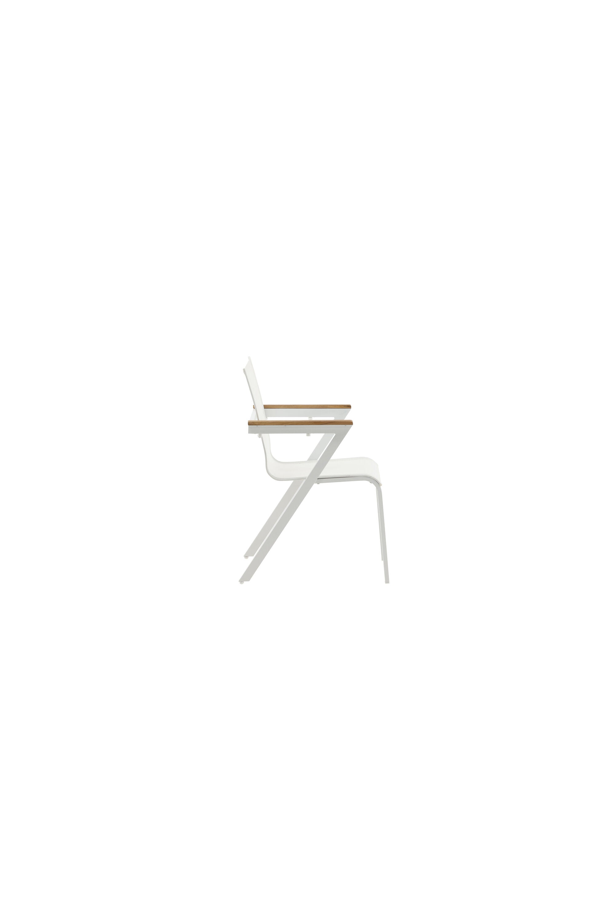 Mexiko Gartenstuhl in Weiss präsentiert im Onlineshop von KAQTU Design AG. Gartenstuhl mit Armlehnen ist von Venture Home