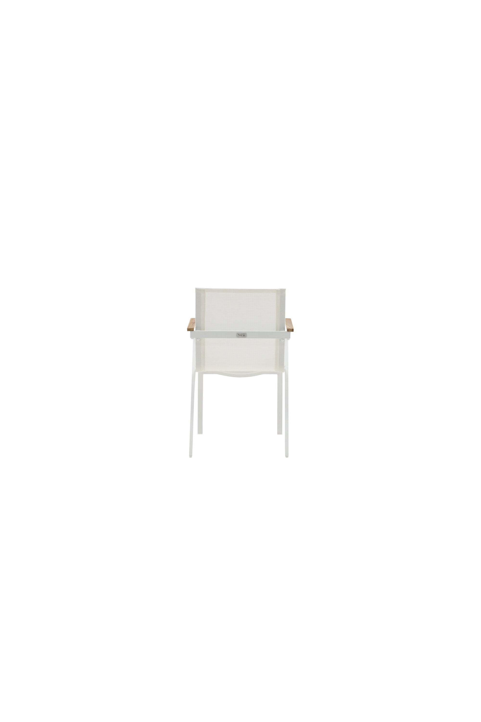 Mexiko Gartenstuhl in Weiss präsentiert im Onlineshop von KAQTU Design AG. Gartenstuhl mit Armlehnen ist von Venture Home