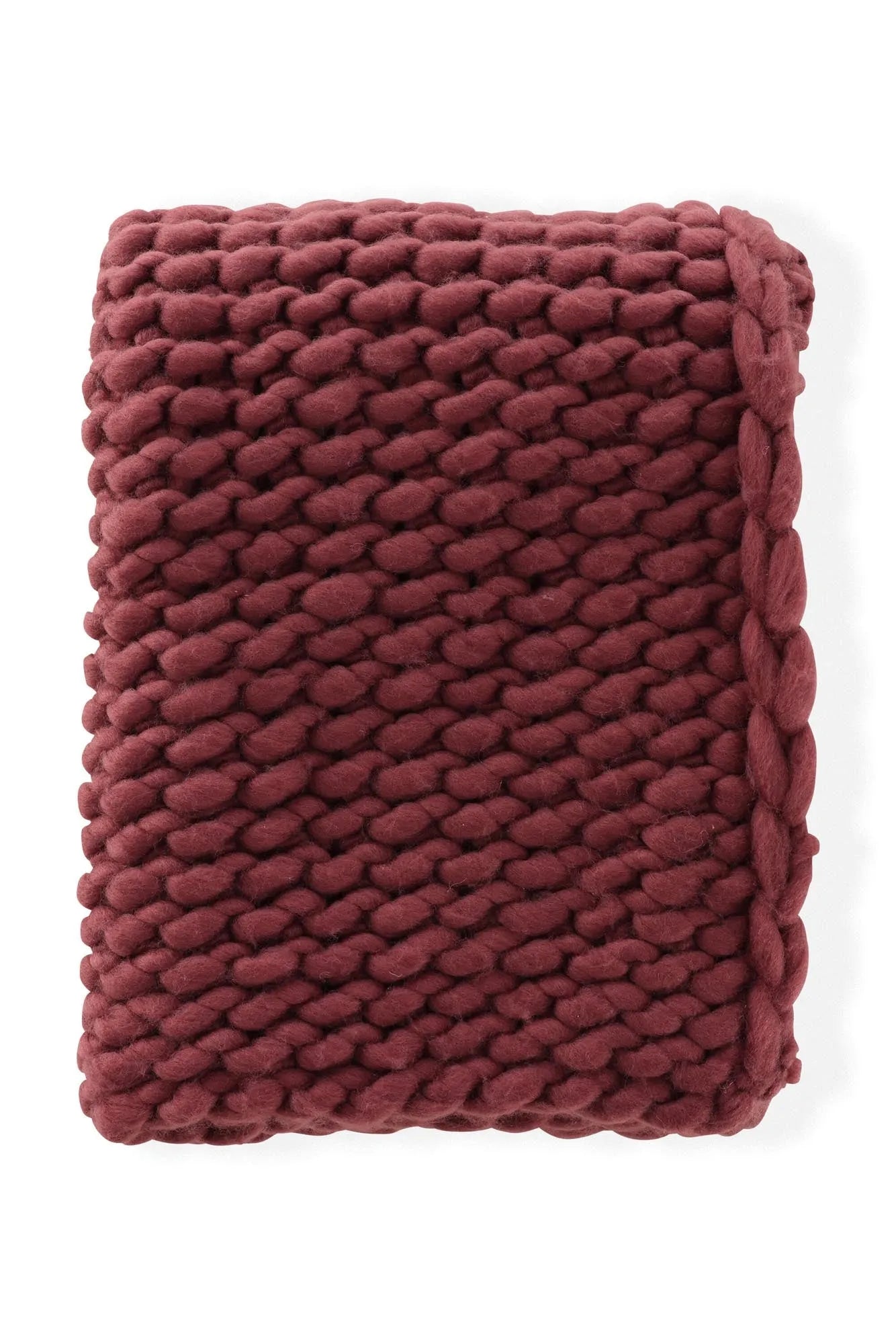 Kate Throw in Burgund präsentiert im Onlineshop von KAQTU Design AG. Wolldecke ist von Venture Home