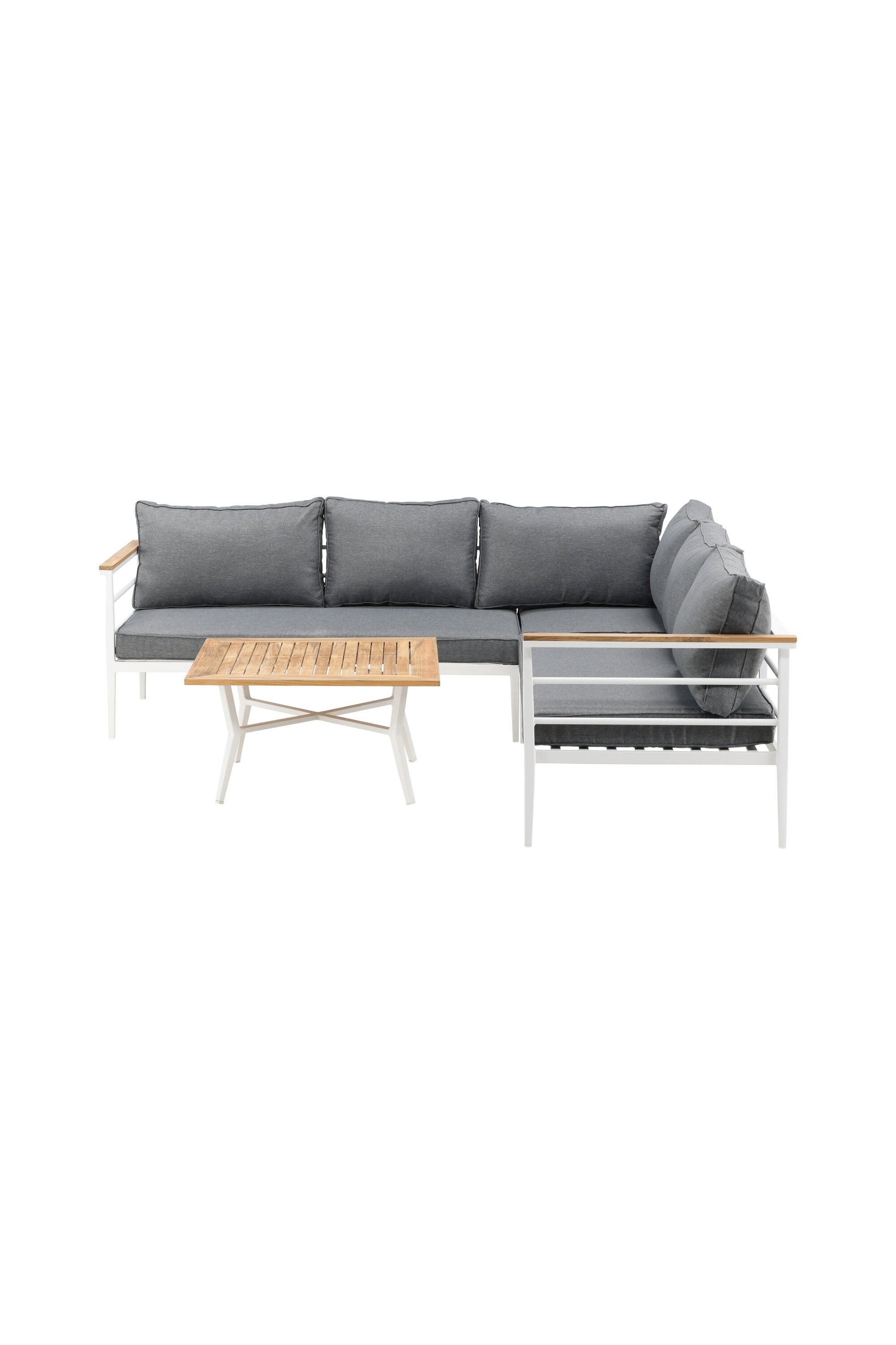Mexiko Ecksofa Outdoorset 80cm in Weiss präsentiert im Onlineshop von KAQTU Design AG. Loungeset ist von Venture Home