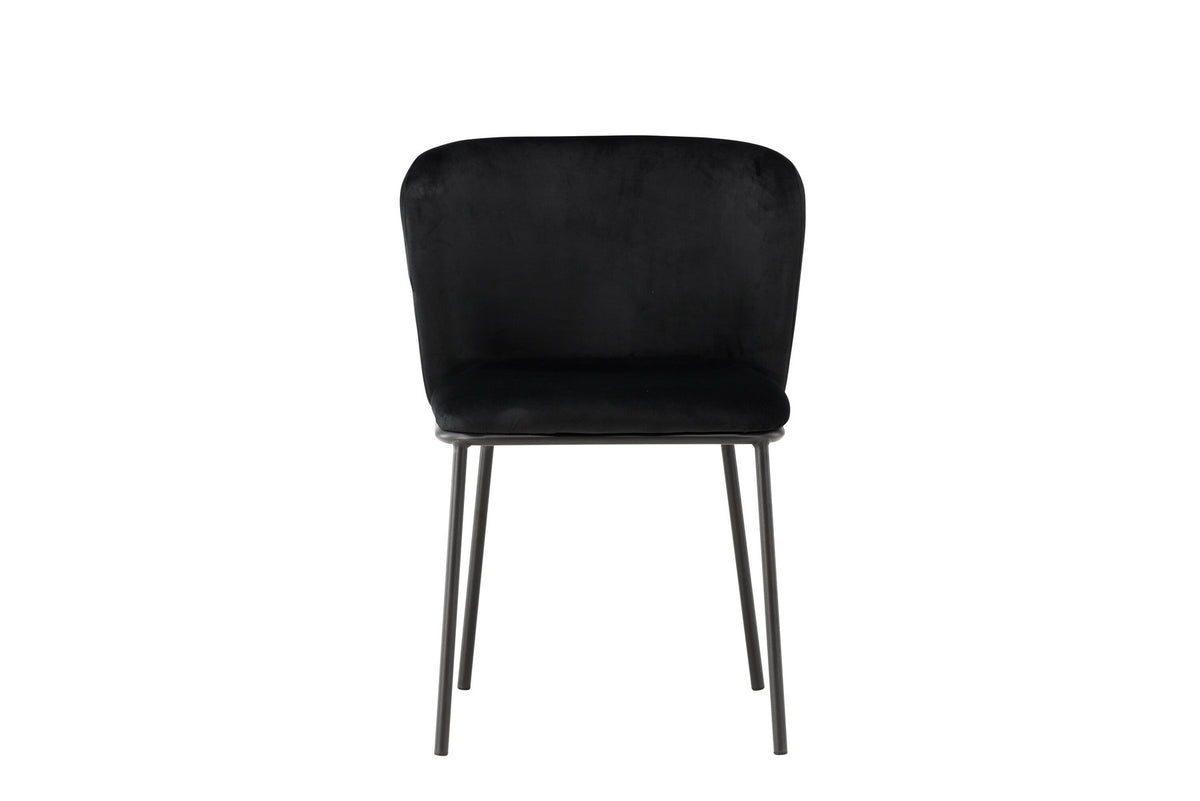 Edina Esszimmerstuhl in Schwarz präsentiert im Onlineshop von KAQTU Design AG. Stuhl ist von Venture Home