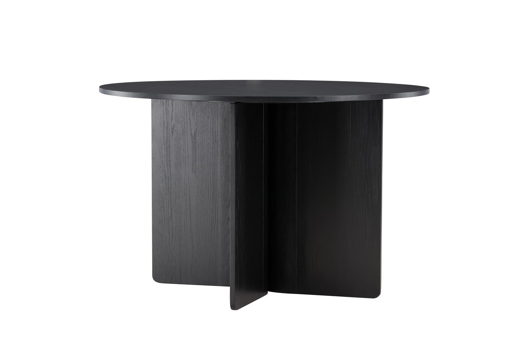 Der Tyresö Esstisch ø120 von Vind: stilvolles Design, langlebiges MDF, natürliche Holzoptik, einladend und pflegeleicht.