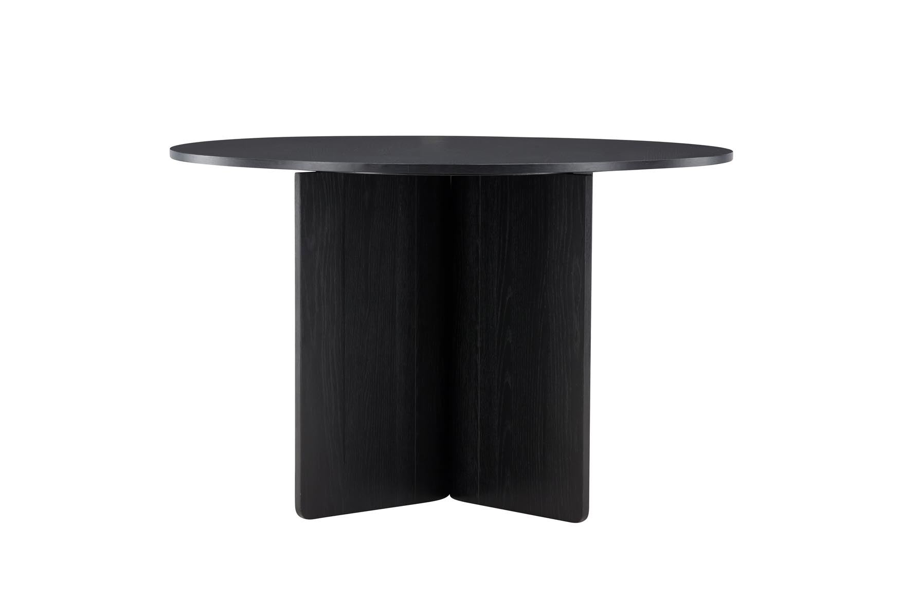 Entdecken Sie den Tyresö Esstisch ø120 von Vind: ein eleganter, runder Tisch aus hochwertigem MDF, ideal für gesellige Abende und pflegeleicht.