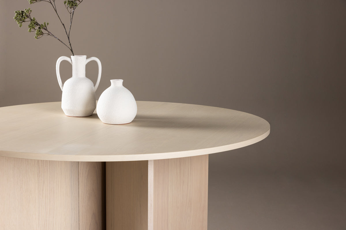 Tyresö Esstisch ø120  in Whitewash präsentiert im Onlineshop von KAQTU Design AG. Esstisch ist von Vind