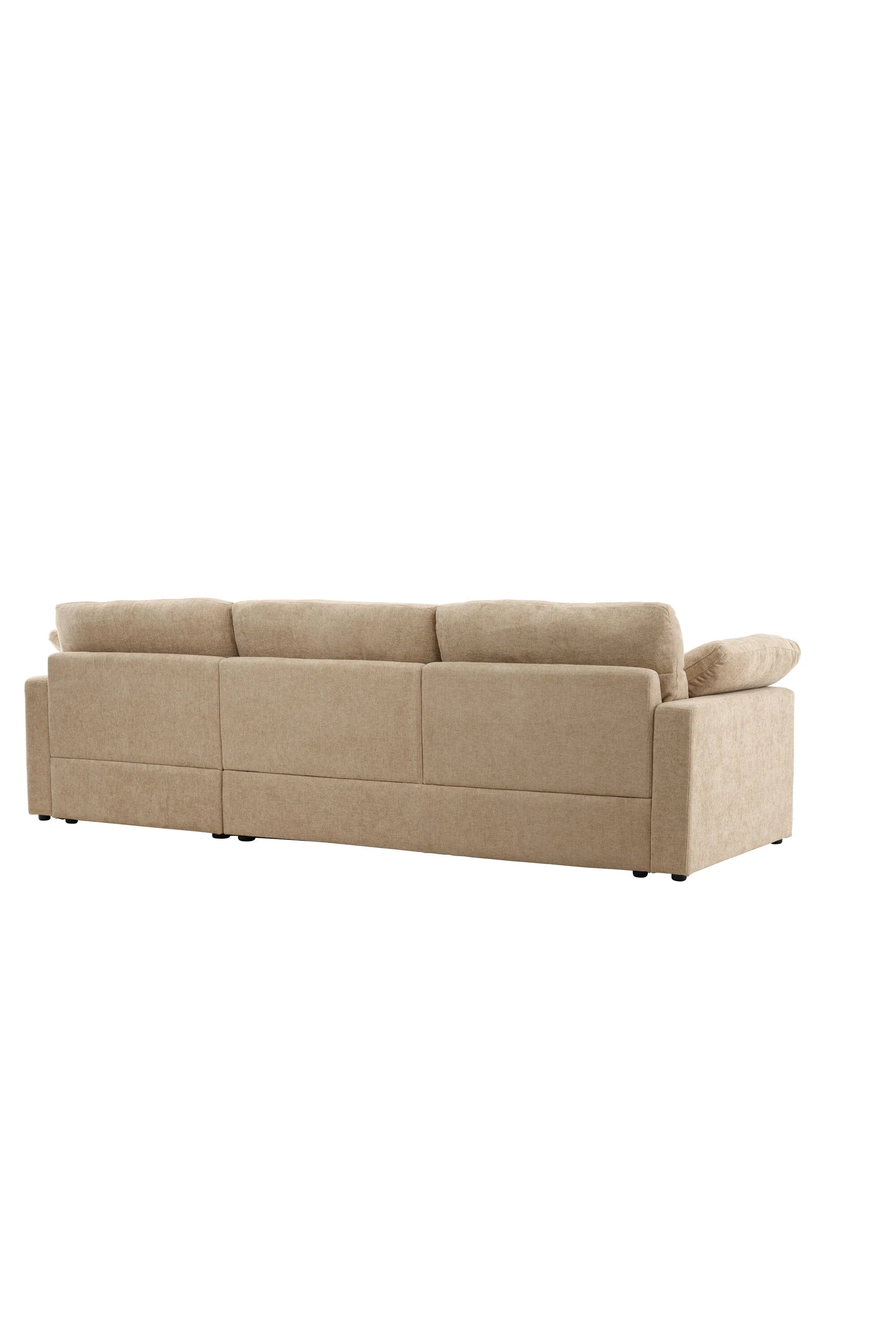 Elegantes Amalfi Ecksofa: Modernes Design, langlebiges Eukalyptus-Holz, pflegeleichter Bezug, hoher Komfort.