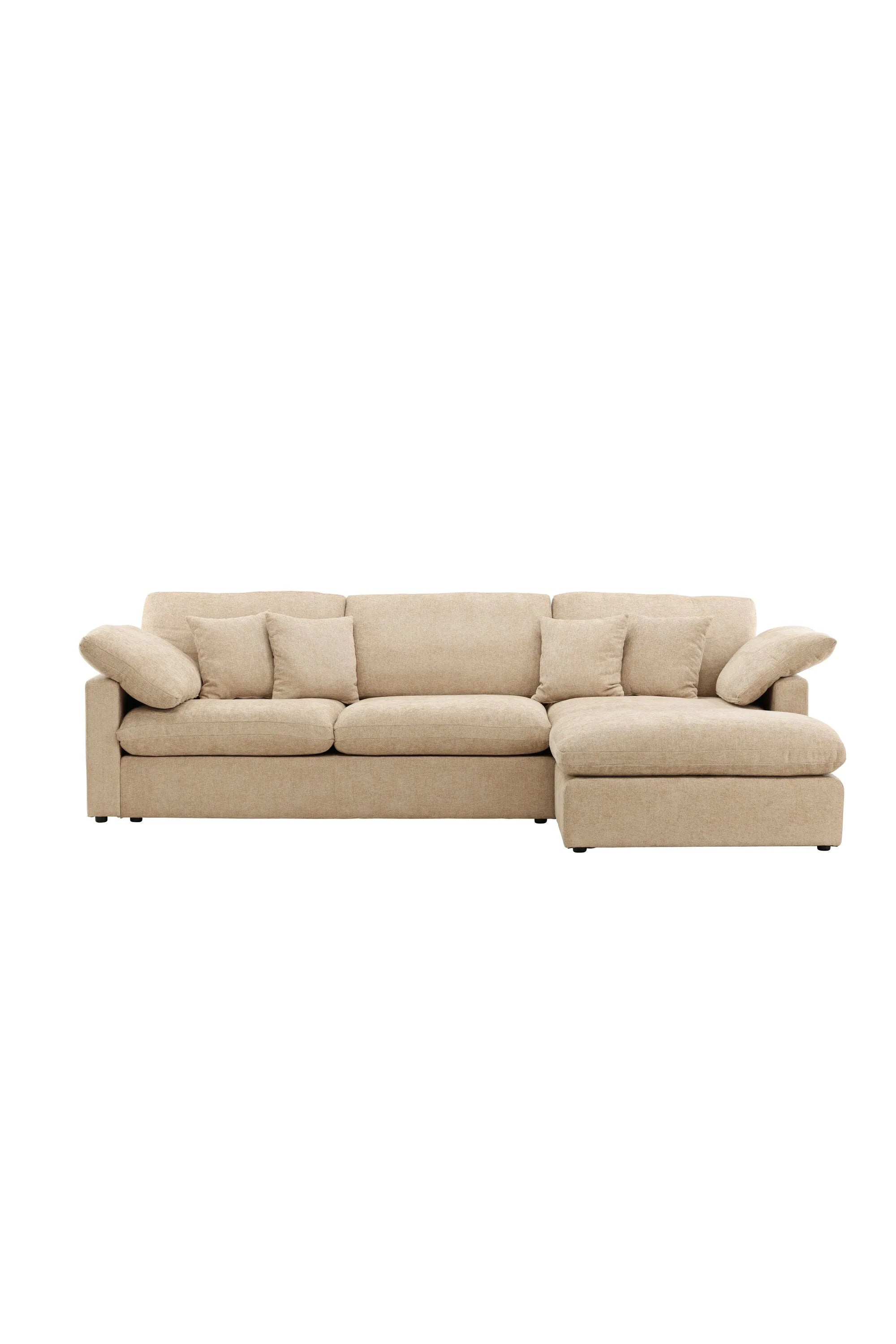 Elegantes Amalfi Ecksofa von Vind: modernes Design, Eukalyptus-Holz, pflegeleichter Bezug, hoher Komfort, vielseitig einsetzbar.