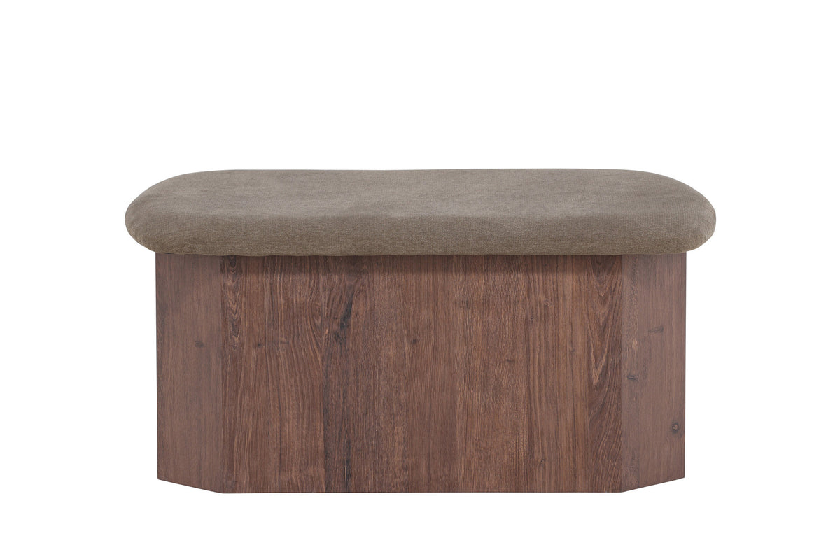 Todd Ottoman in Braun präsentiert im Onlineshop von KAQTU Design AG. Ottoman ist von Venture Home