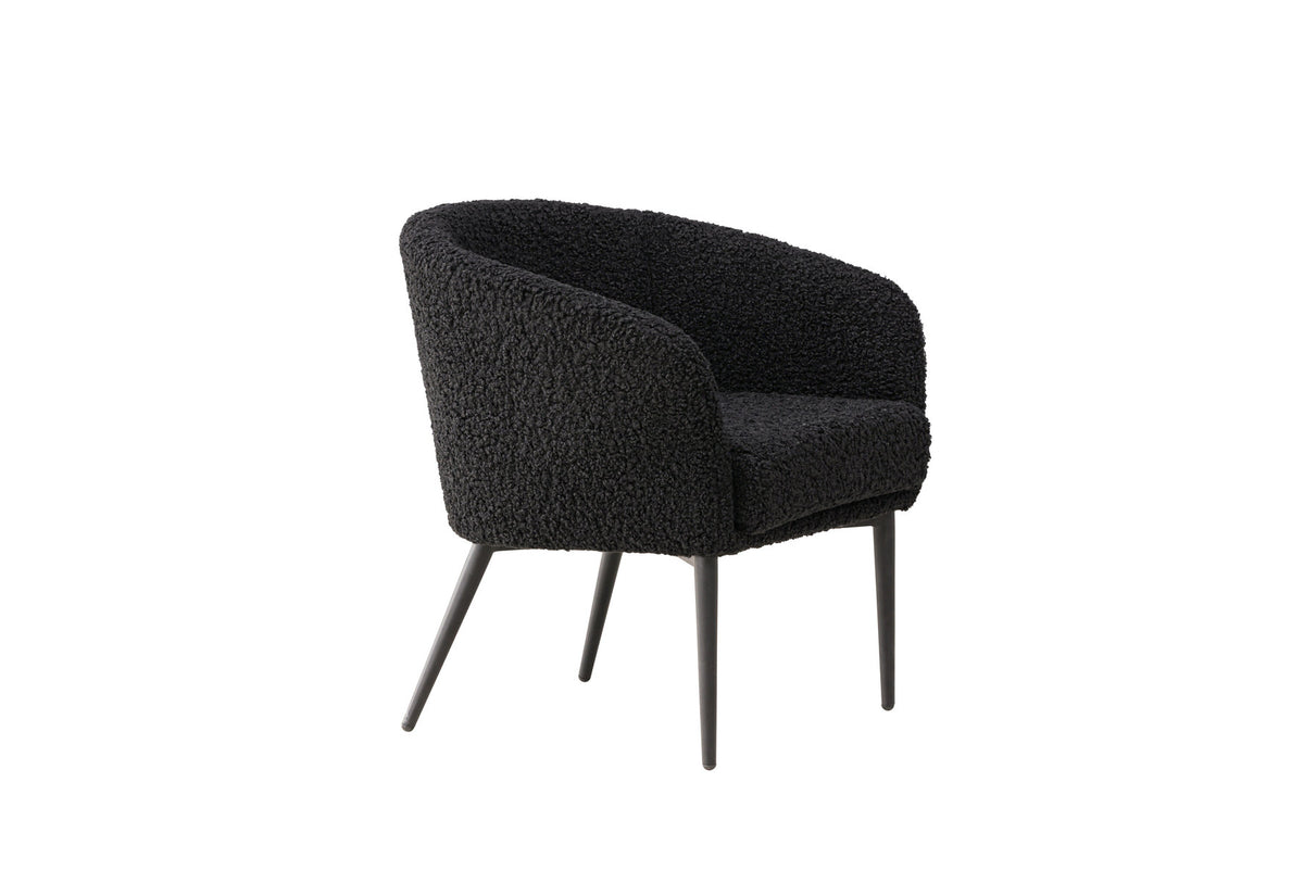 Fluffy Sessel in Schwarz präsentiert im Onlineshop von KAQTU Design AG. Sessel mit Armlehnen ist von Venture Home