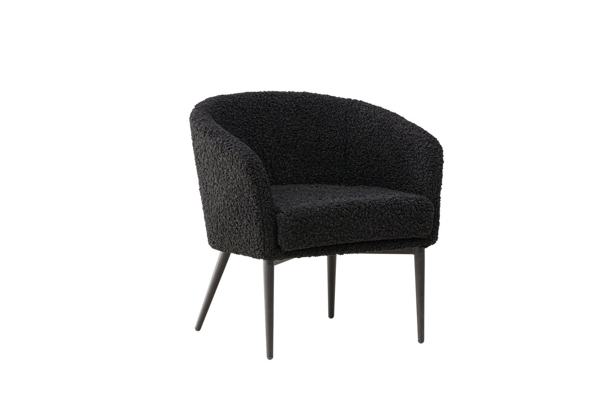 Fluffy Sessel in Schwarz präsentiert im Onlineshop von KAQTU Design AG. Sessel mit Armlehnen ist von Venture Home