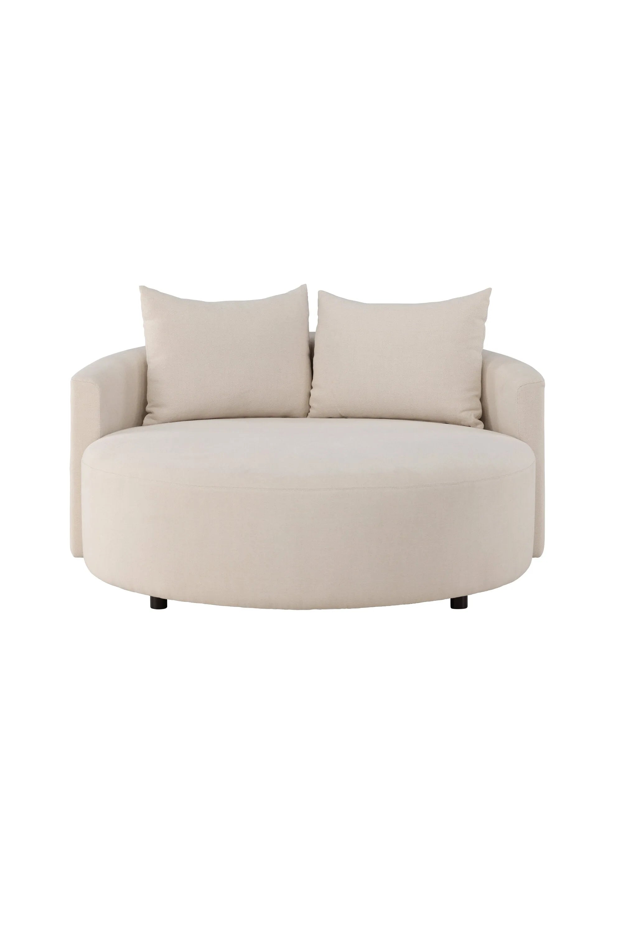 Elegantes Kelso 3-Sitzer Sofa in Beige, aus robustem Polyester Linen. Stilvoll, komfortabel und vielseitig für jedes Zuhause.