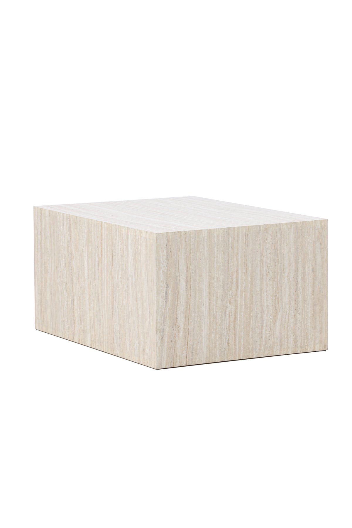 York Sofatisch von Venture Home, beiger Beistelltisch aus MDF mit quadratischer Tischplatte und schlichten Beinen im Steinlook