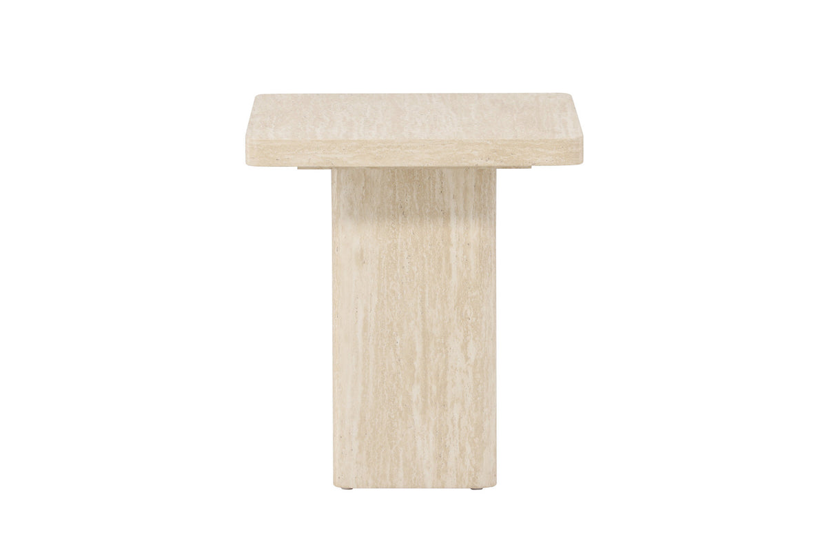 Qvart Sofa Table 50x50 in Beige präsentiert im Onlineshop von KAQTU Design AG. Beistelltisch ist von Venture Home