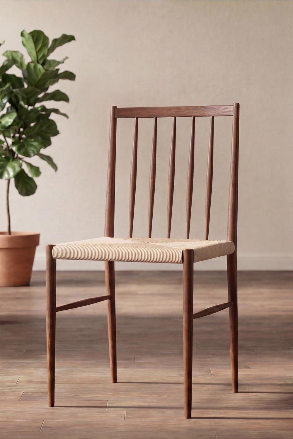 Enes Esszimmerstuhl in Mokka präsentiert im Onlineshop von KAQTU Design AG. Gartenstuhl mit Armlehnen ist von Venture Home
