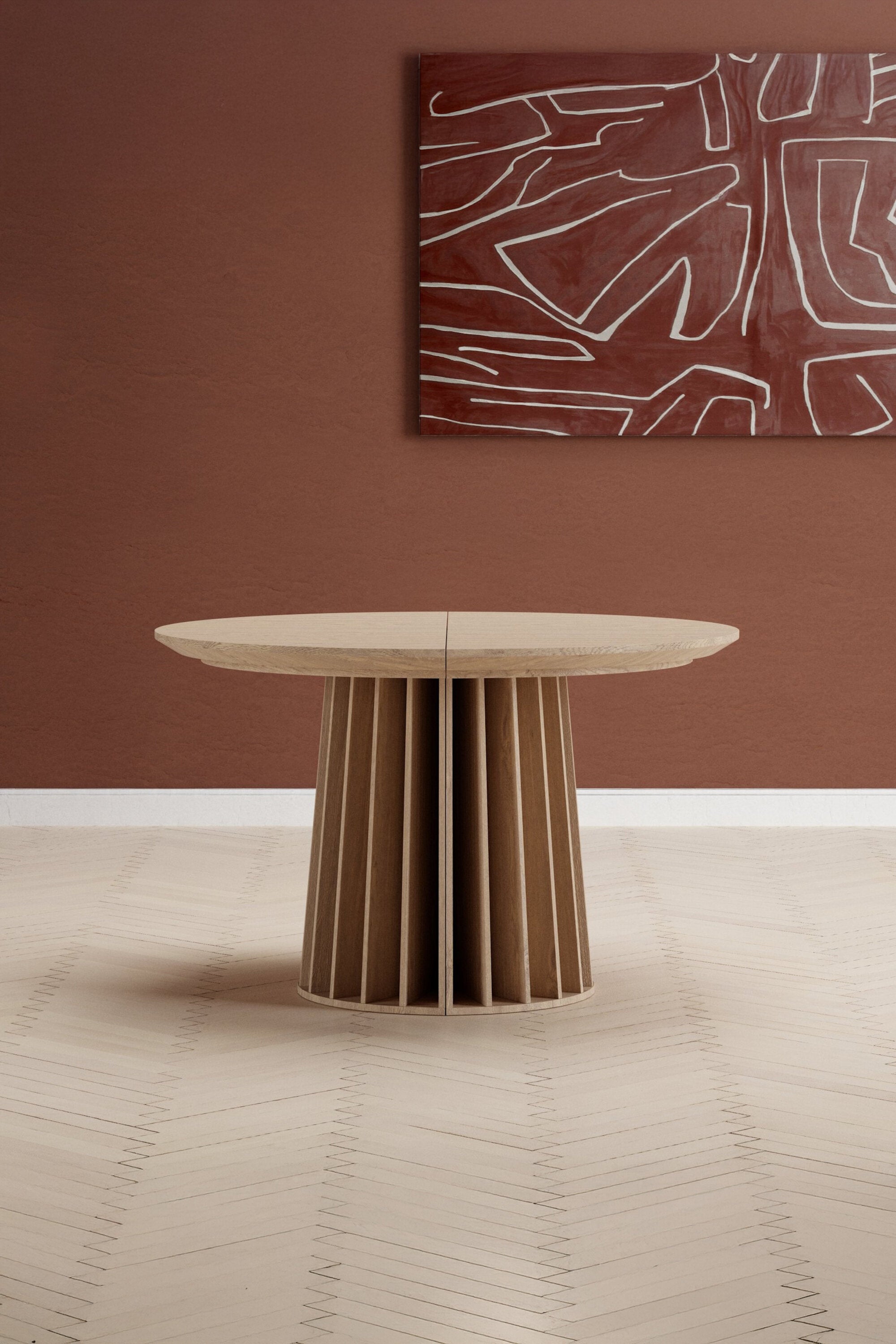 Dope runde Esstischplatte in Natur präsentiert im Onlineshop von KAQTU Design AG. Gartentisch ist von Venture Home