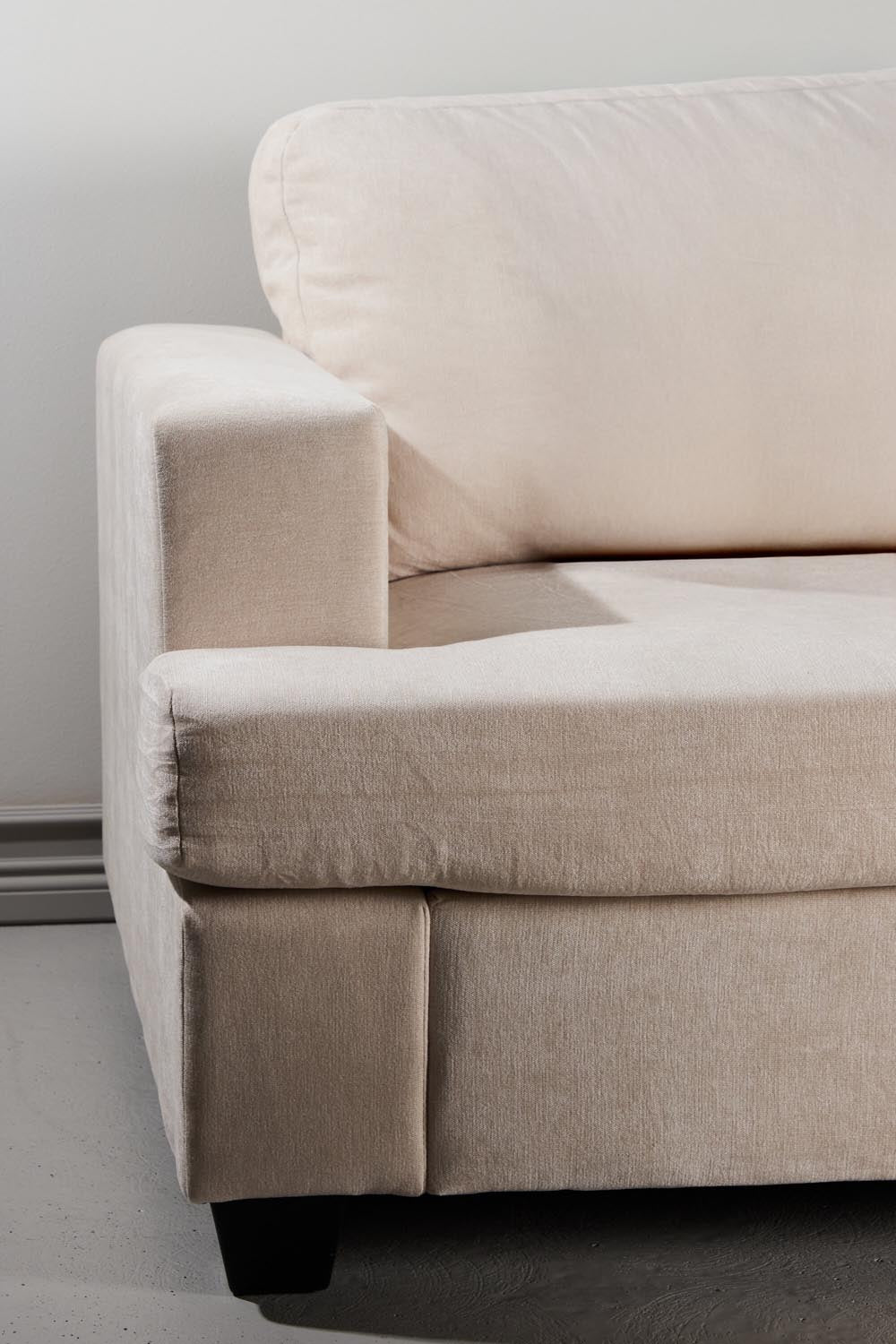Sani 3-Sitzer-Sofa in Greige präsentiert im Onlineshop von KAQTU Design AG. 2er Sofa ist von Venture Home