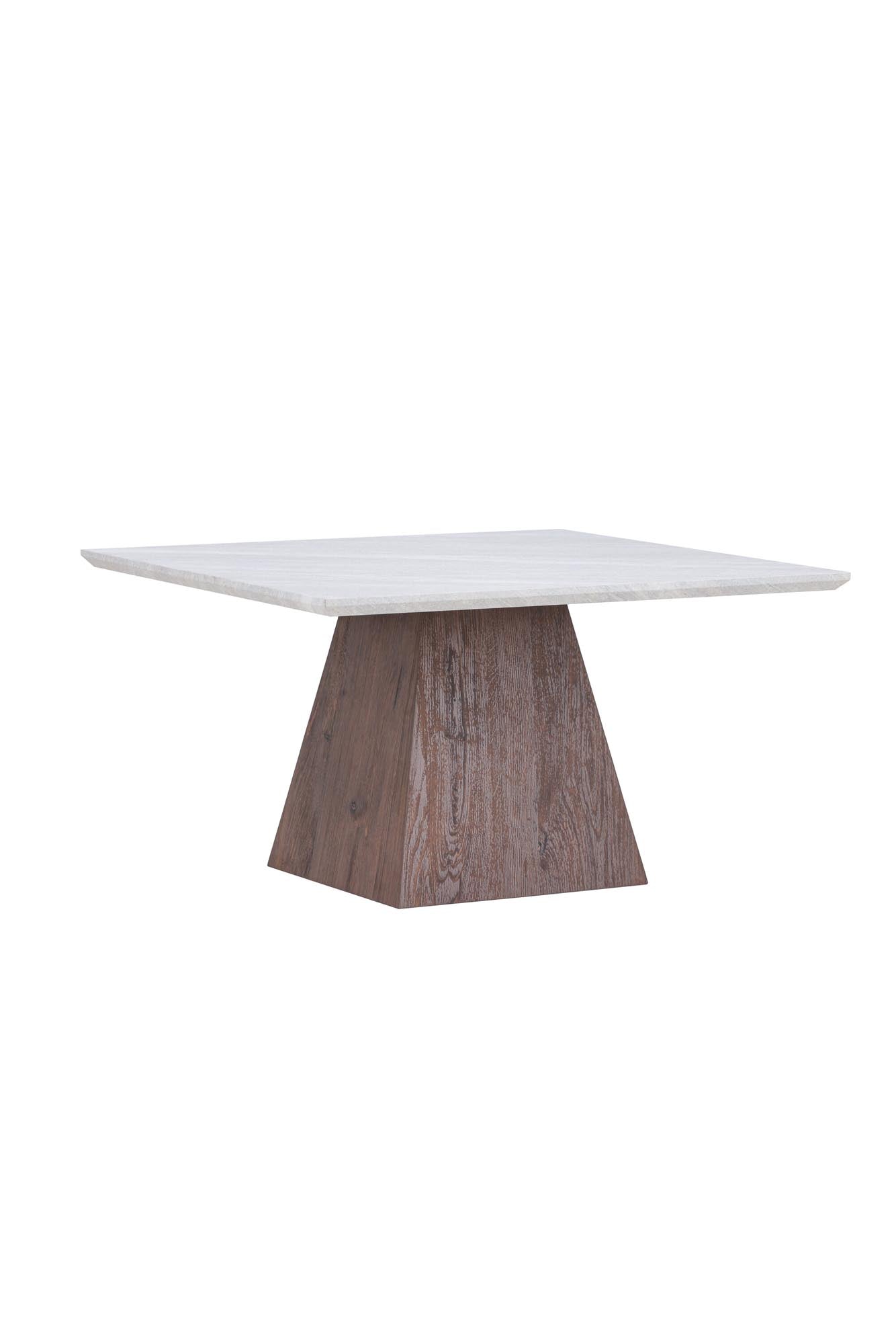 Moderner Cael Sofatisch von Venture Home mit edler Marmoroptik und mokkafarbenem Bein. Perfekt für jedes Wohnzimmer, stilvoll und funktional.