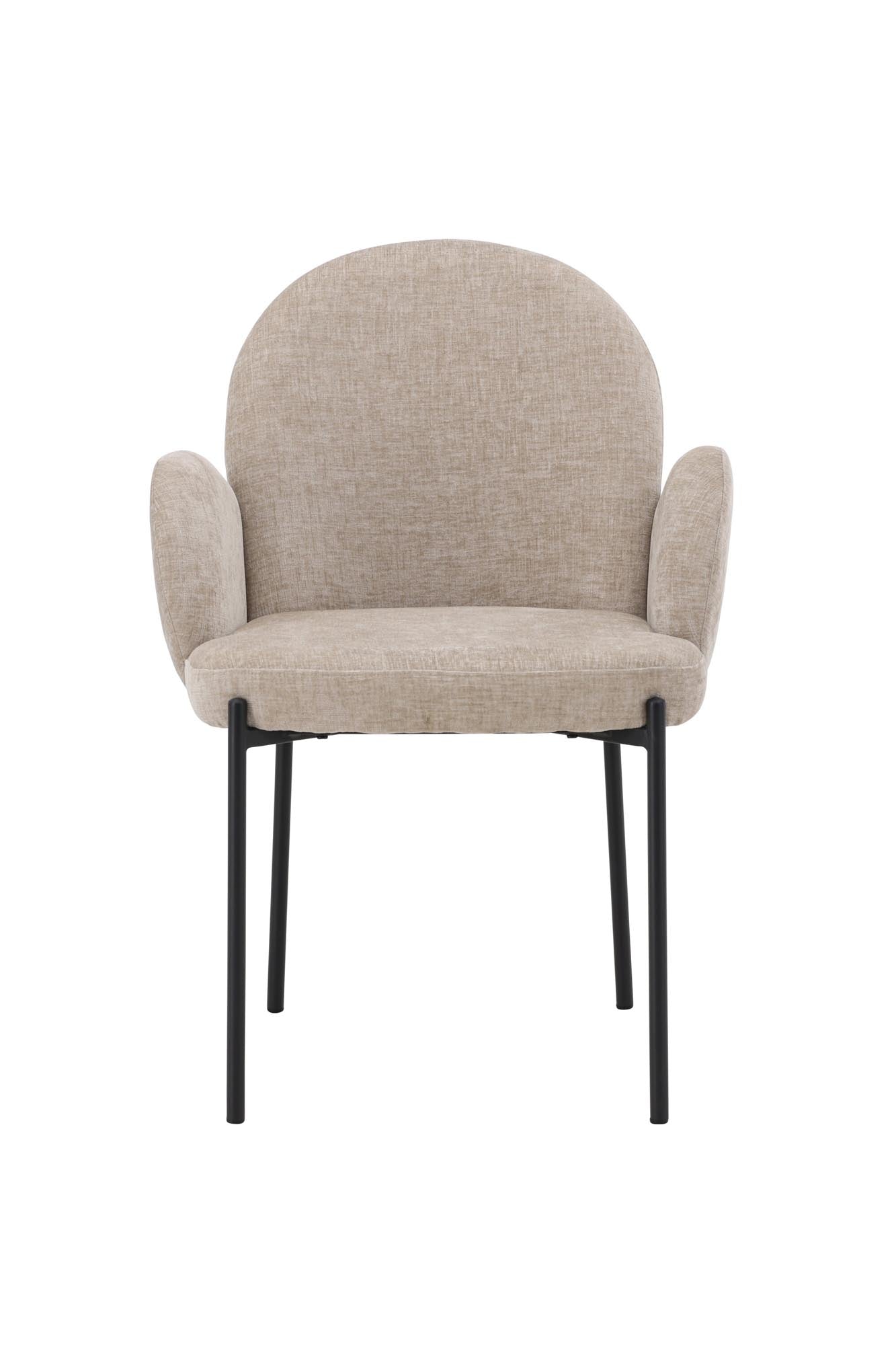 Blom Esszimmerstuhl in Beige präsentiert im Onlineshop von KAQTU Design AG. Stuhl mit Armlehne ist von Venture Home