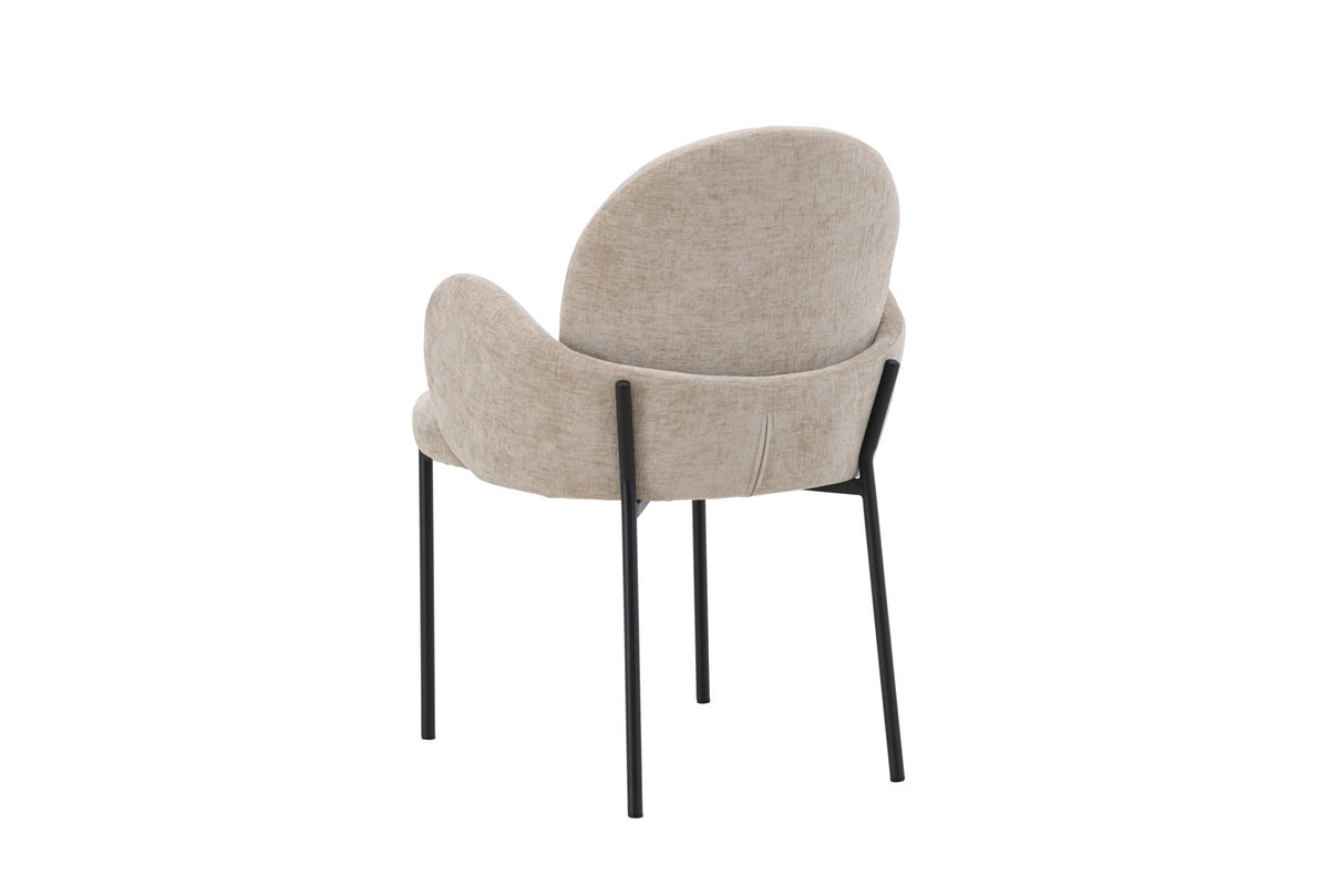 Blom Esszimmerstuhl in Beige präsentiert im Onlineshop von KAQTU Design AG. Stuhl mit Armlehne ist von Venture Home