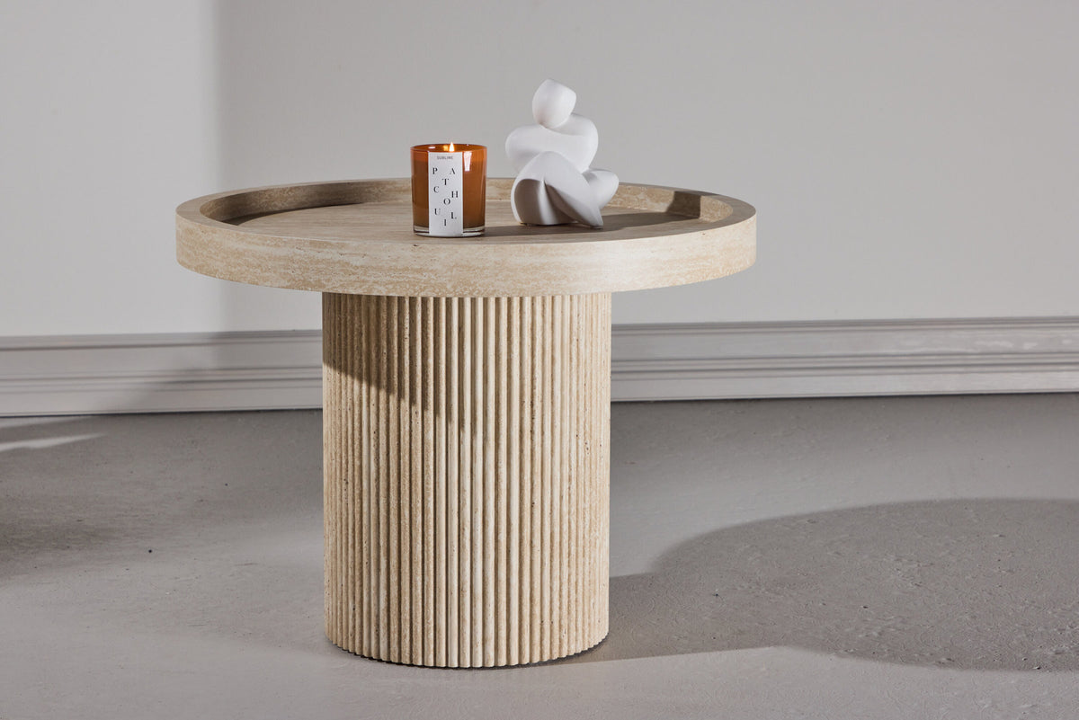 Krille Sofatisch in Beige präsentiert im Onlineshop von KAQTU Design AG. Beistelltisch ist von Venture Home