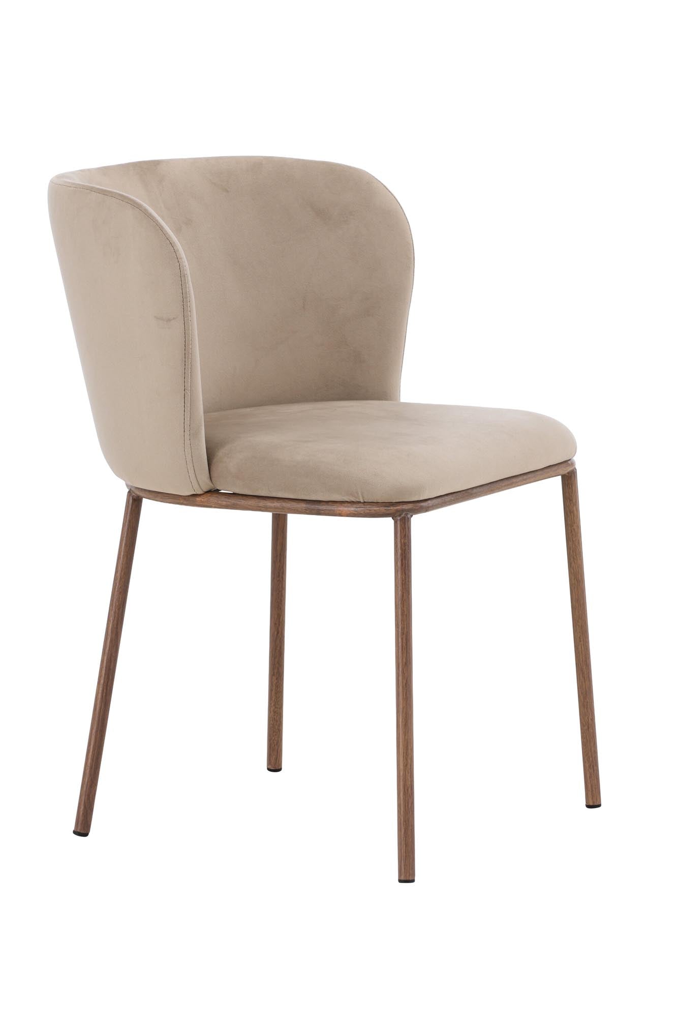Edina Esszimmerstuhl in Beige präsentiert im Onlineshop von KAQTU Design AG. Stuhl ist von Venture Home