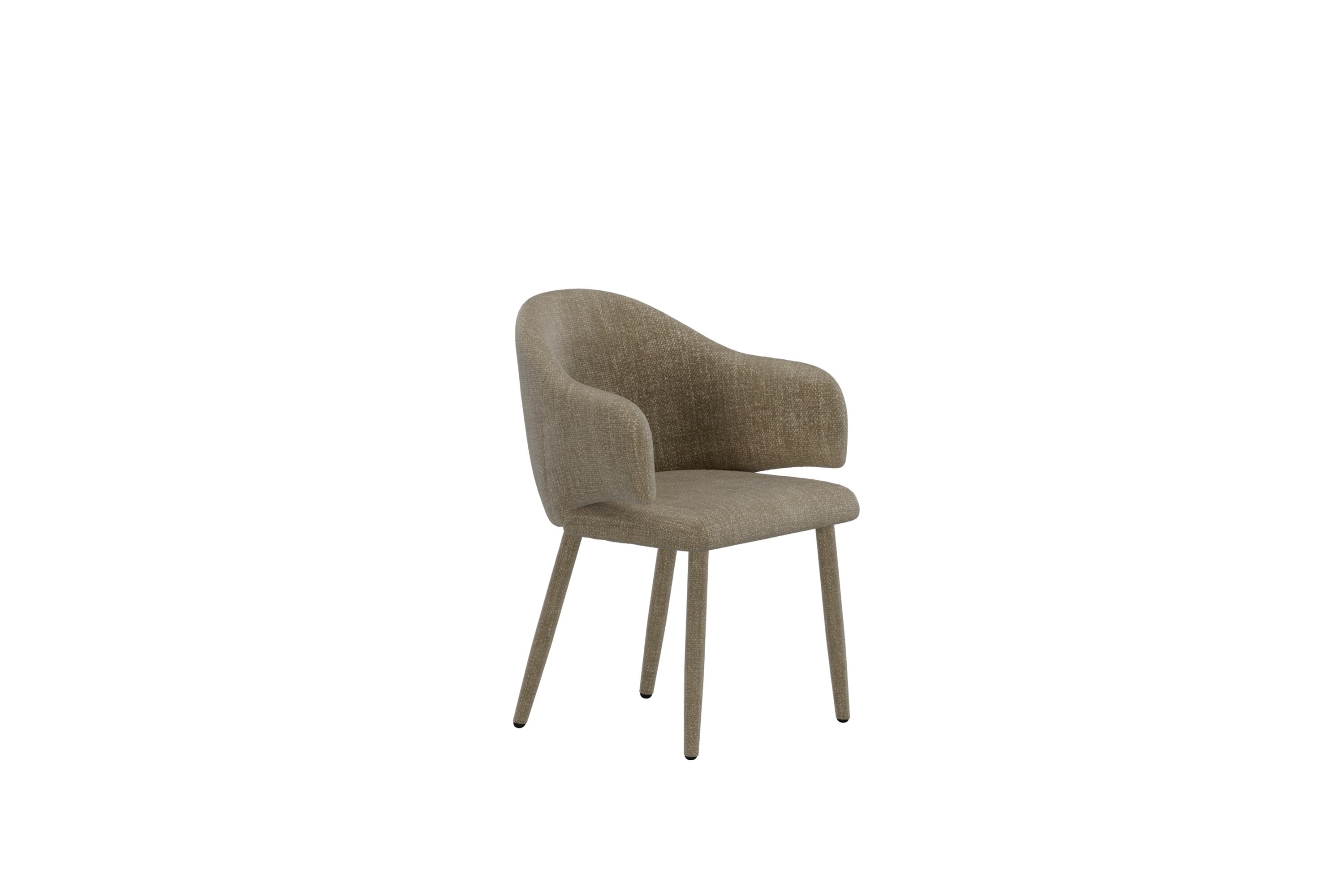 Moderner Evelin Esszimmerstuhl in zartem Beige, perfekt für gemütliche Esszimmer und stilvolle Einrichtung, erhältlich bei Venture Home.