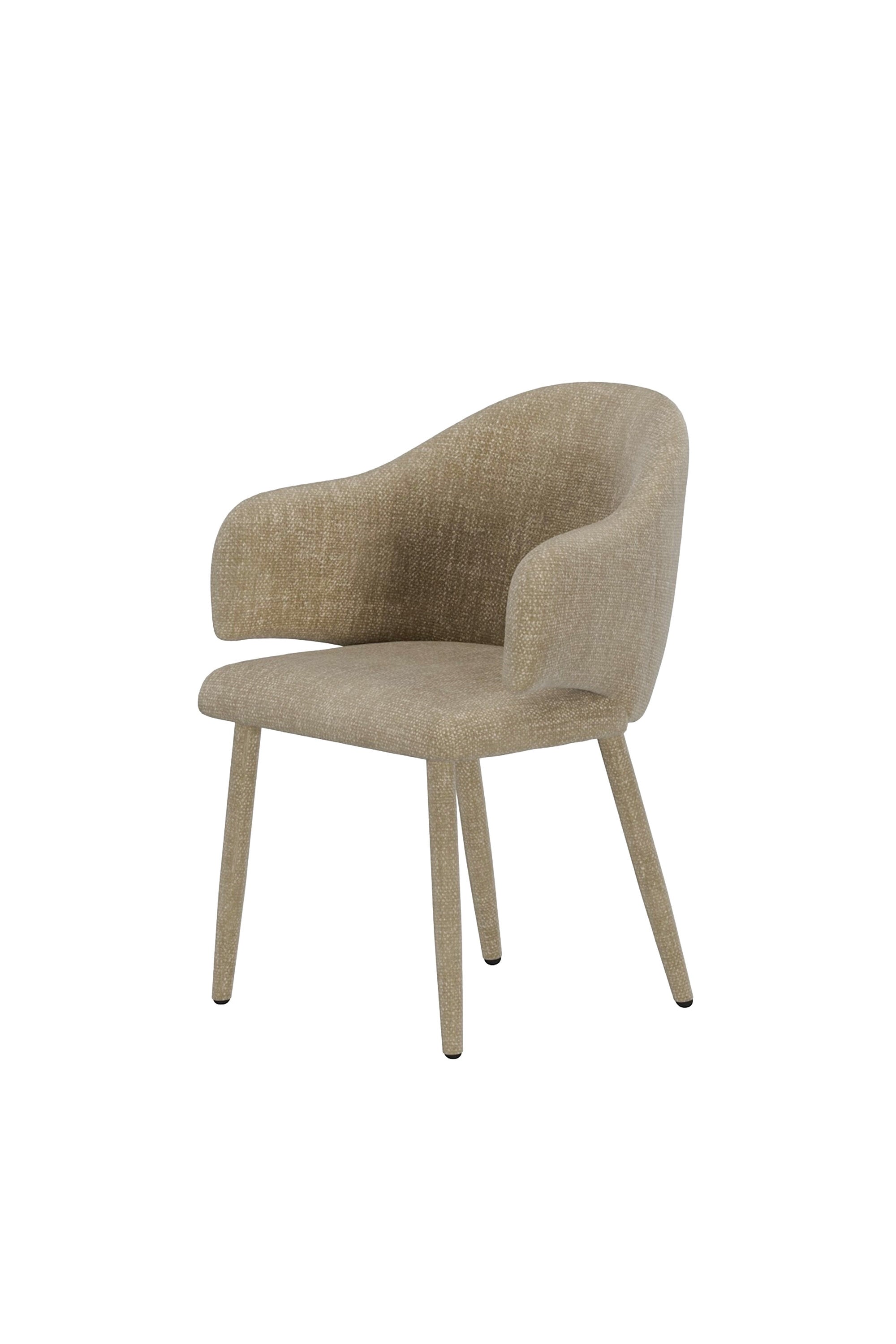 Evelin Esszimmerstuhl in Beige präsentiert im Onlineshop von KAQTU Design AG. Gartenstuhl mit Armlehnen ist von Venture Home