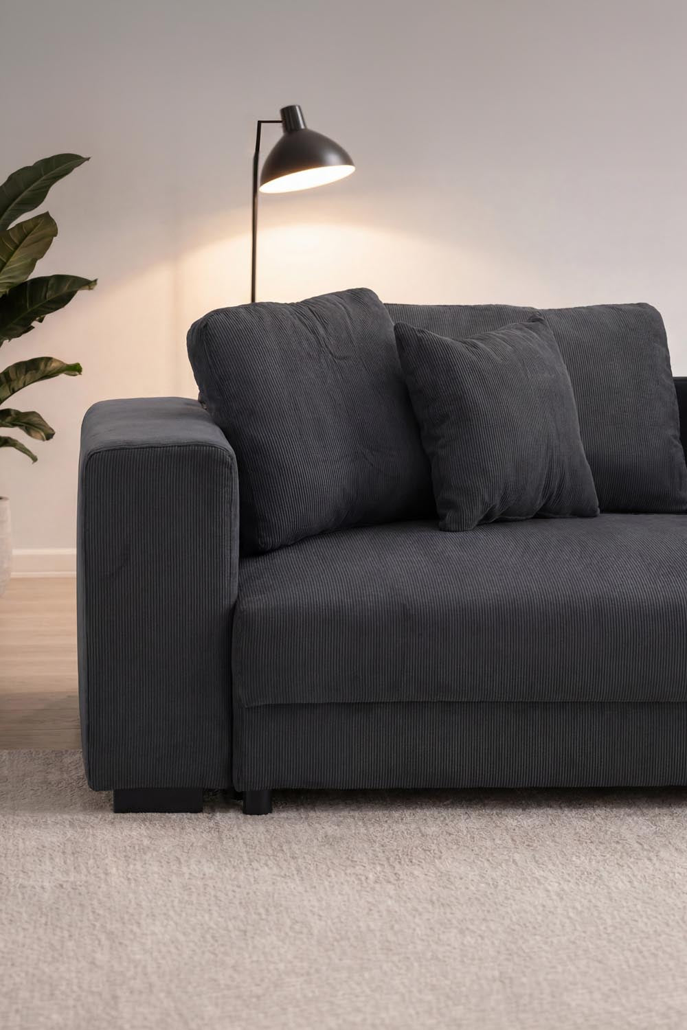 Bellman verstellbares Bett in Dunkelgrau präsentiert im Onlineshop von KAQTU Design AG. 2er Sofa ist von Venture Home