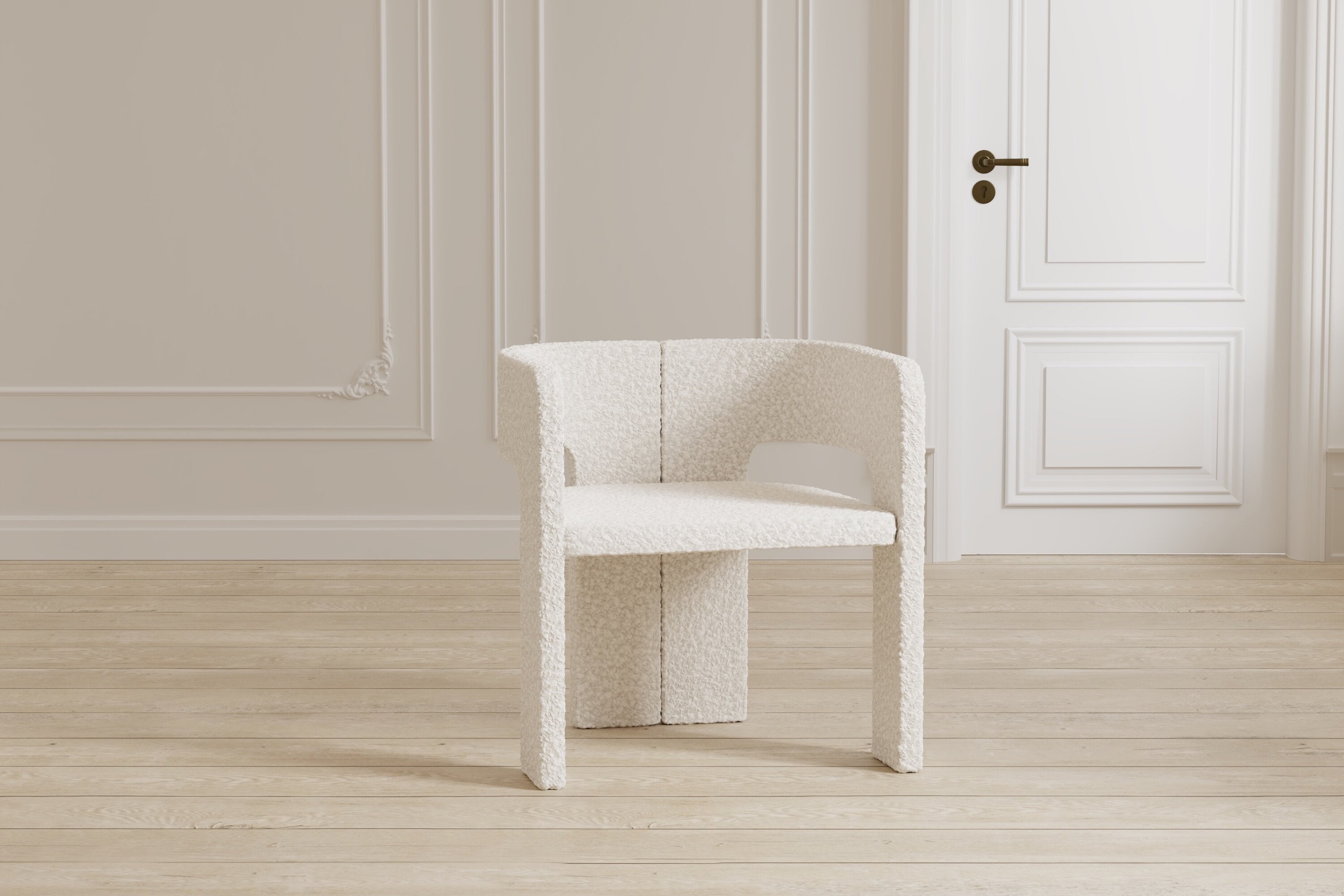 Eleganter Kristin Esszimmerstuhl in Weiß von Venture Home, ideal für stilvolle Essbereiche und modernes Wohndesign.