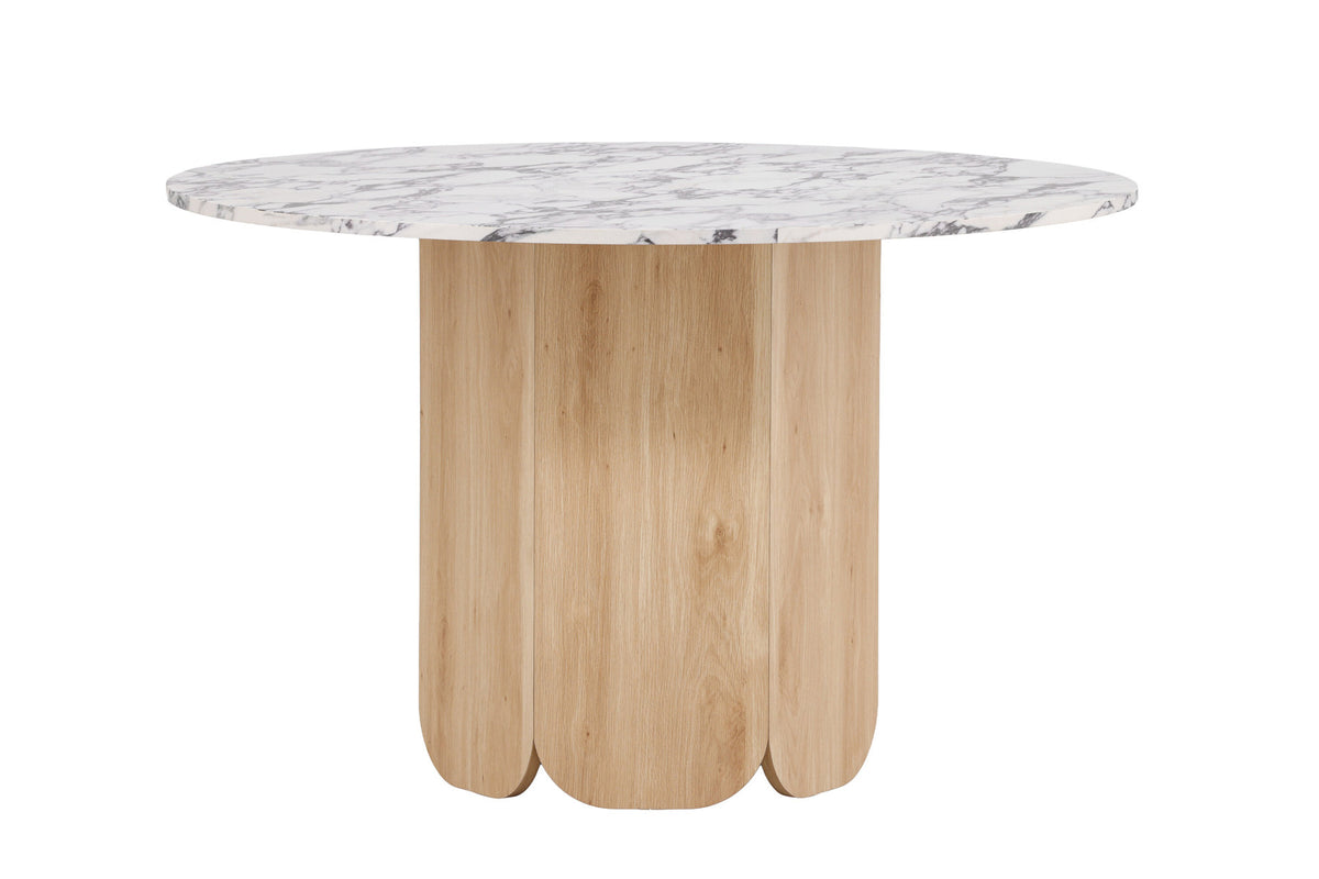 Tekla Esstisch rund in Hellgrau präsentiert im Onlineshop von KAQTU Design AG. Esstisch ist von Venture Home