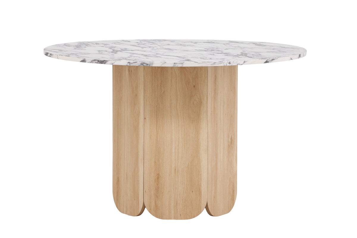 Tekla Esstisch rund in Hellgrau präsentiert im Onlineshop von KAQTU Design AG. Esstisch ist von Venture Home