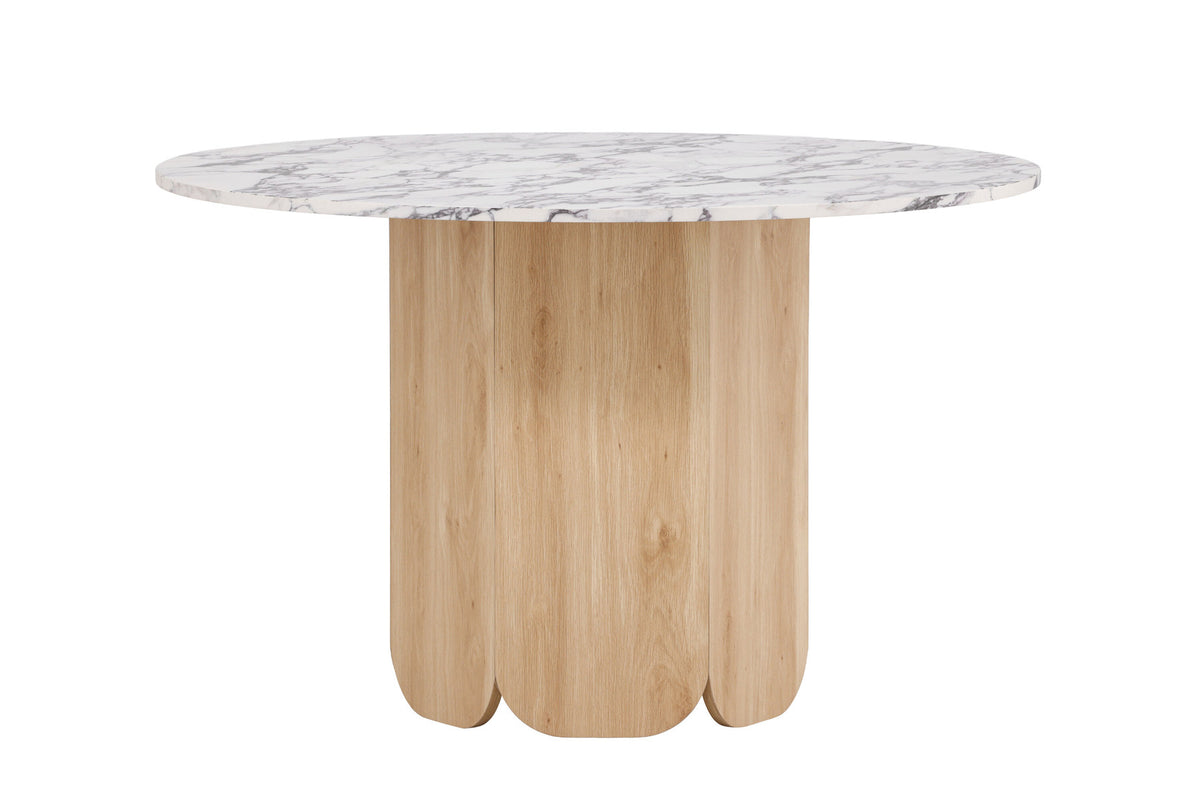 Tekla Esstisch rund in Hellgrau präsentiert im Onlineshop von KAQTU Design AG. Esstisch ist von Venture Home