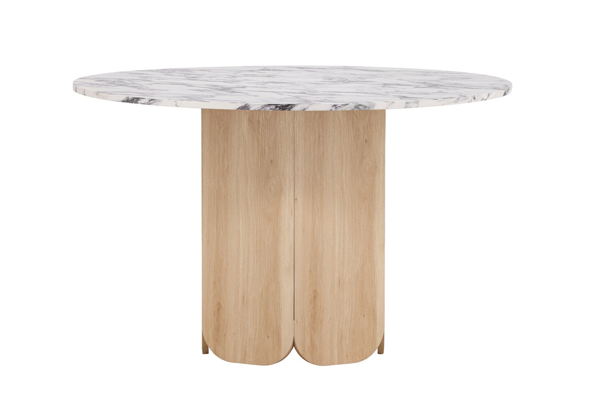 Tekla Esstisch rund in Hellgrau präsentiert im Onlineshop von KAQTU Design AG. Esstisch ist von Venture Home