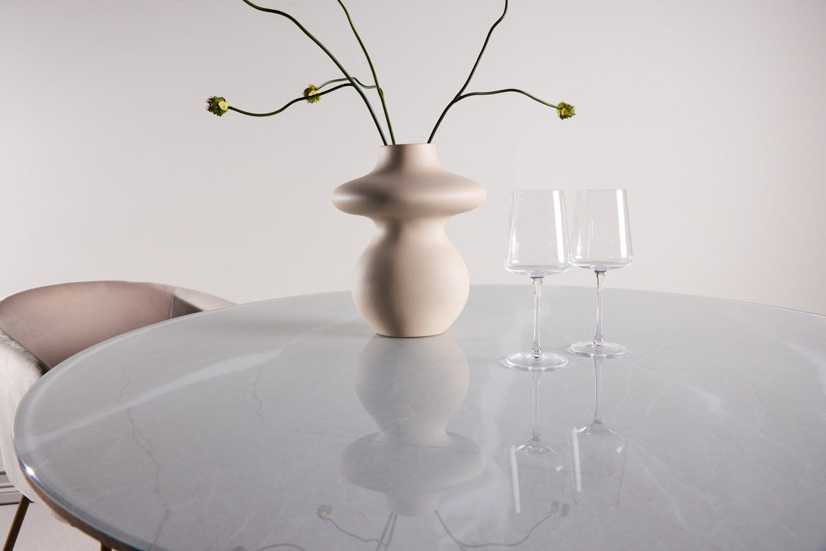 Härön Round Esstisch in Weiss präsentiert im Onlineshop von KAQTU Design AG. Esstisch ist von Vind