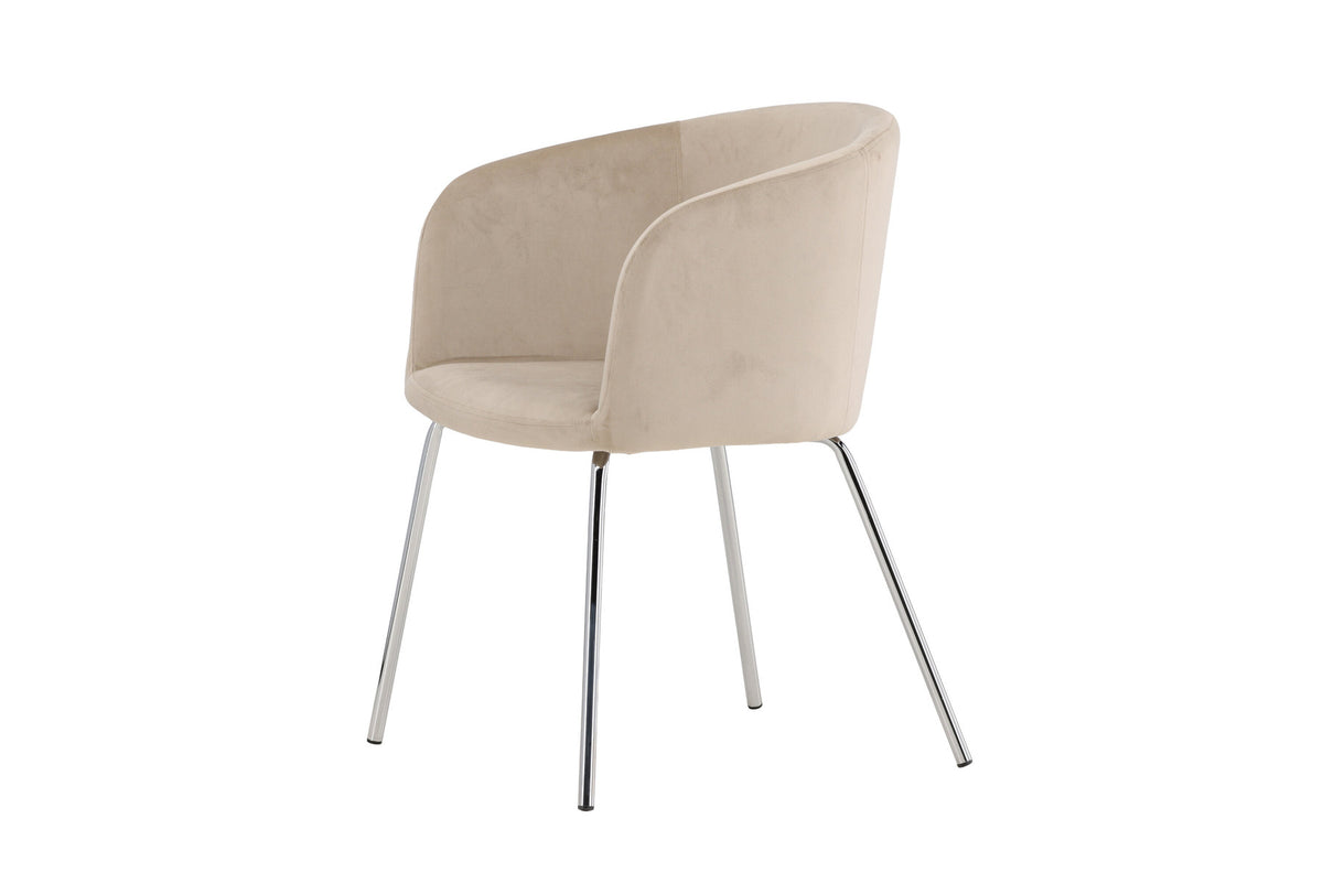Berit Esszimmerstuhl von Venture Home mit braunem Polyester-Cord-Sitz, schwarzen Stahlbeinen und Armlehnen, modernes schlichtes Design