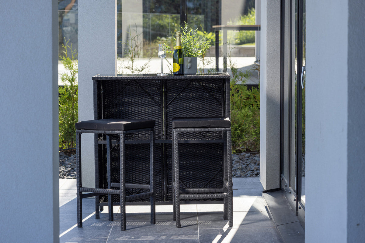 Knock Bar Set in Schwarz Schwarz präsentiert im Onlineshop von KAQTU Design AG. Loungeset ist von Venture Home