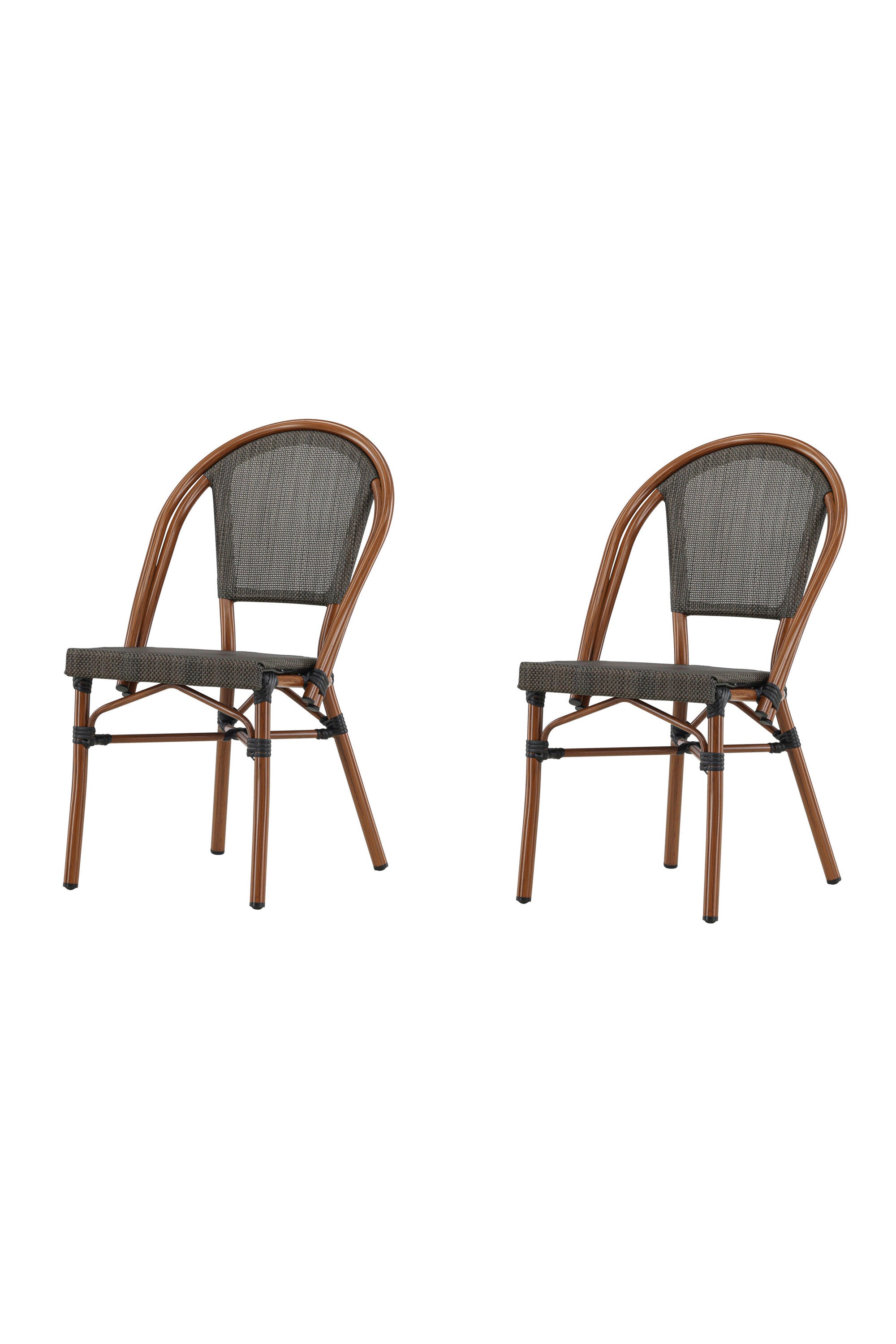 Guarda Cafe Stuhl in Schwarz Braun präsentiert im Onlineshop von KAQTU Design AG. Gartenstuhl mit Armlehnen ist von Venture Home