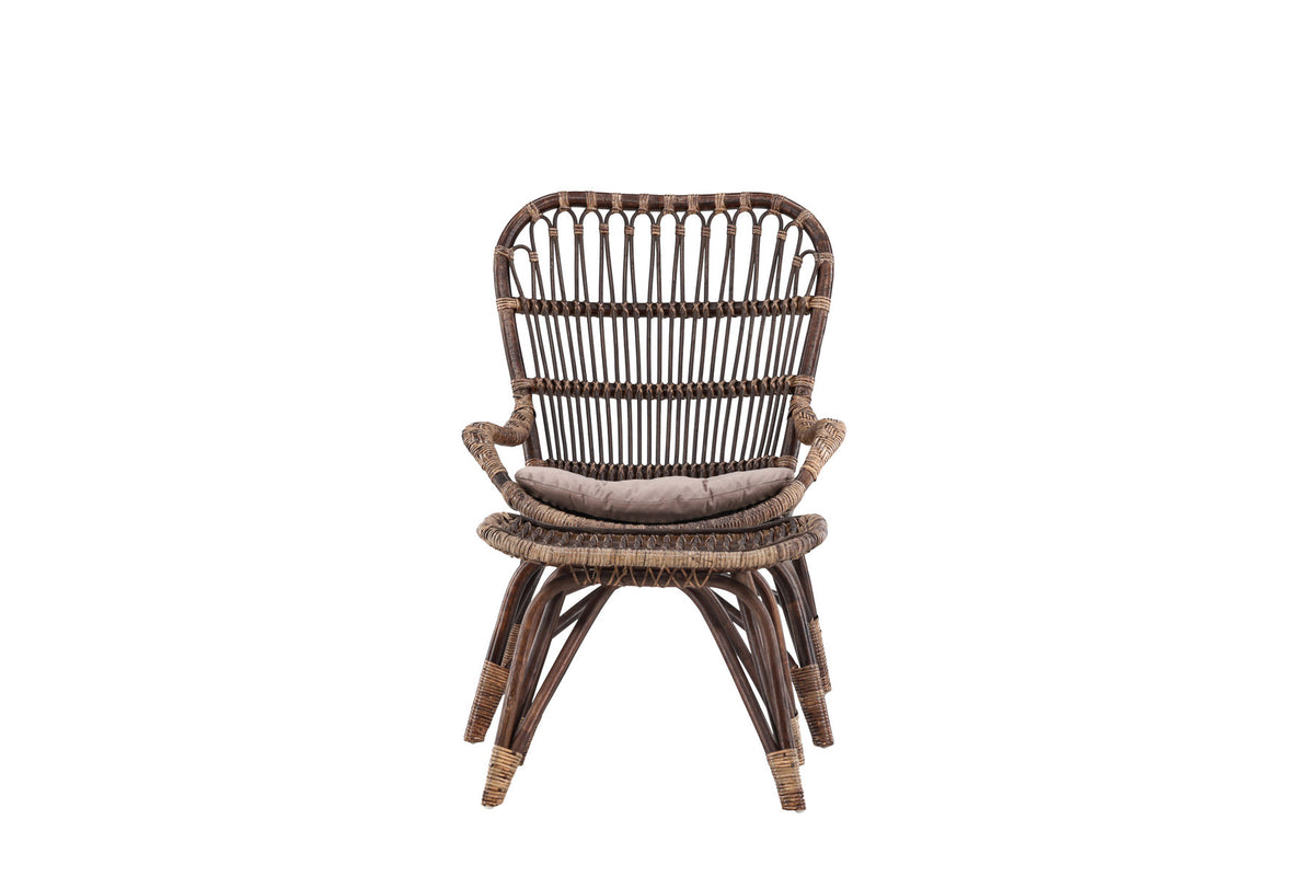 Ella Lounge Stuhl in Dark Walnut präsentiert im Onlineshop von KAQTU Design AG. Outdoor-Sessel ist von Venture Home