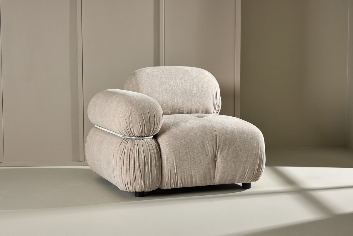 Mika Sofa-Modul in Beige präsentiert im Onlineshop von KAQTU Design AG. Modulares Sofa ist von Venture Home