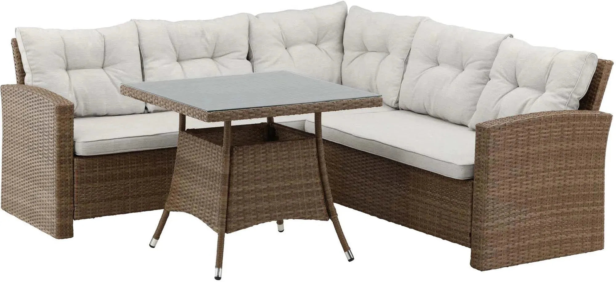 Komfortables Watford Ecksofa 80cm: Perfekt für entspannte Gartenmomente.