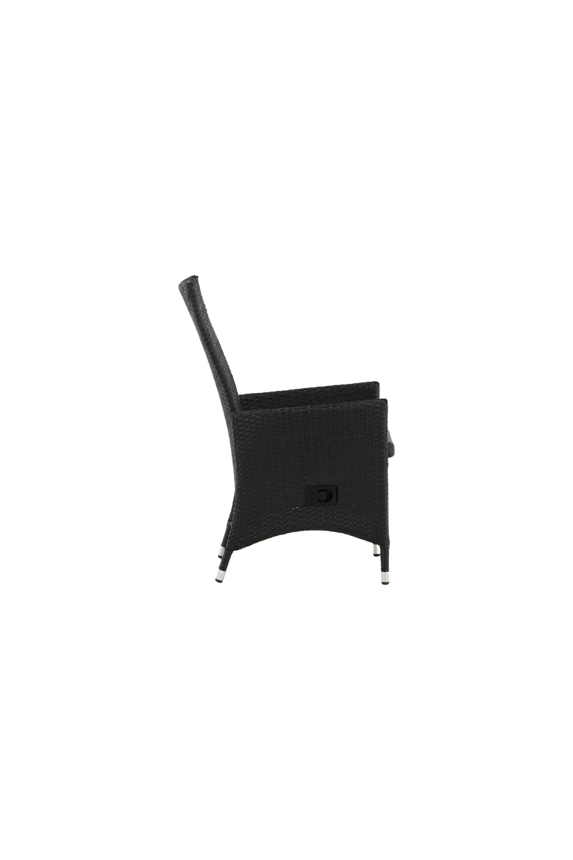 Padova Gartenstuhl in Schwarz / Grau präsentiert im Onlineshop von KAQTU Design AG. Gartenstuhl mit Armlehnen ist von Venture Home