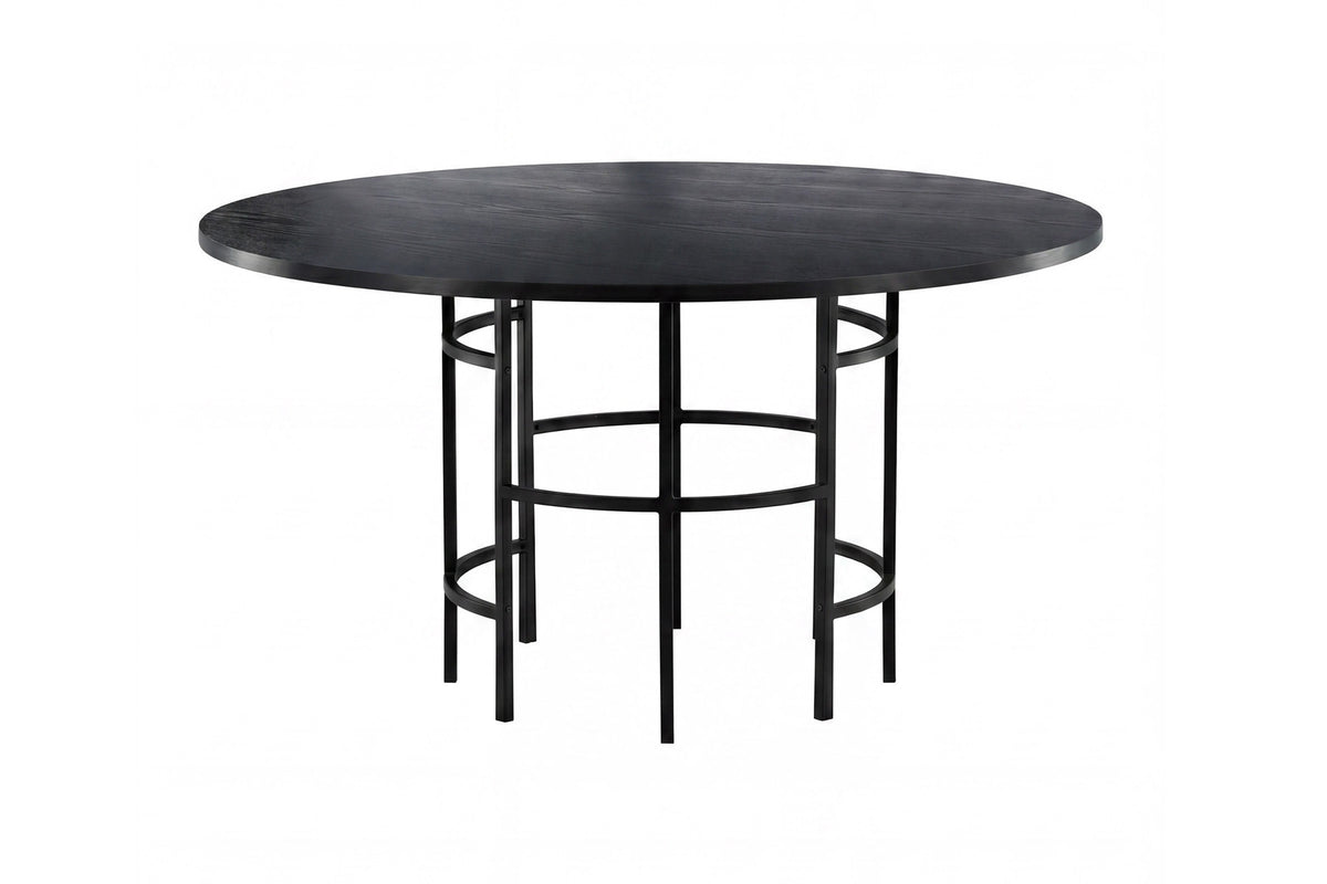 Copenhagen Round Esstisch in Schwarz präsentiert im Onlineshop von KAQTU Design AG. Esstisch ist von Venture Home