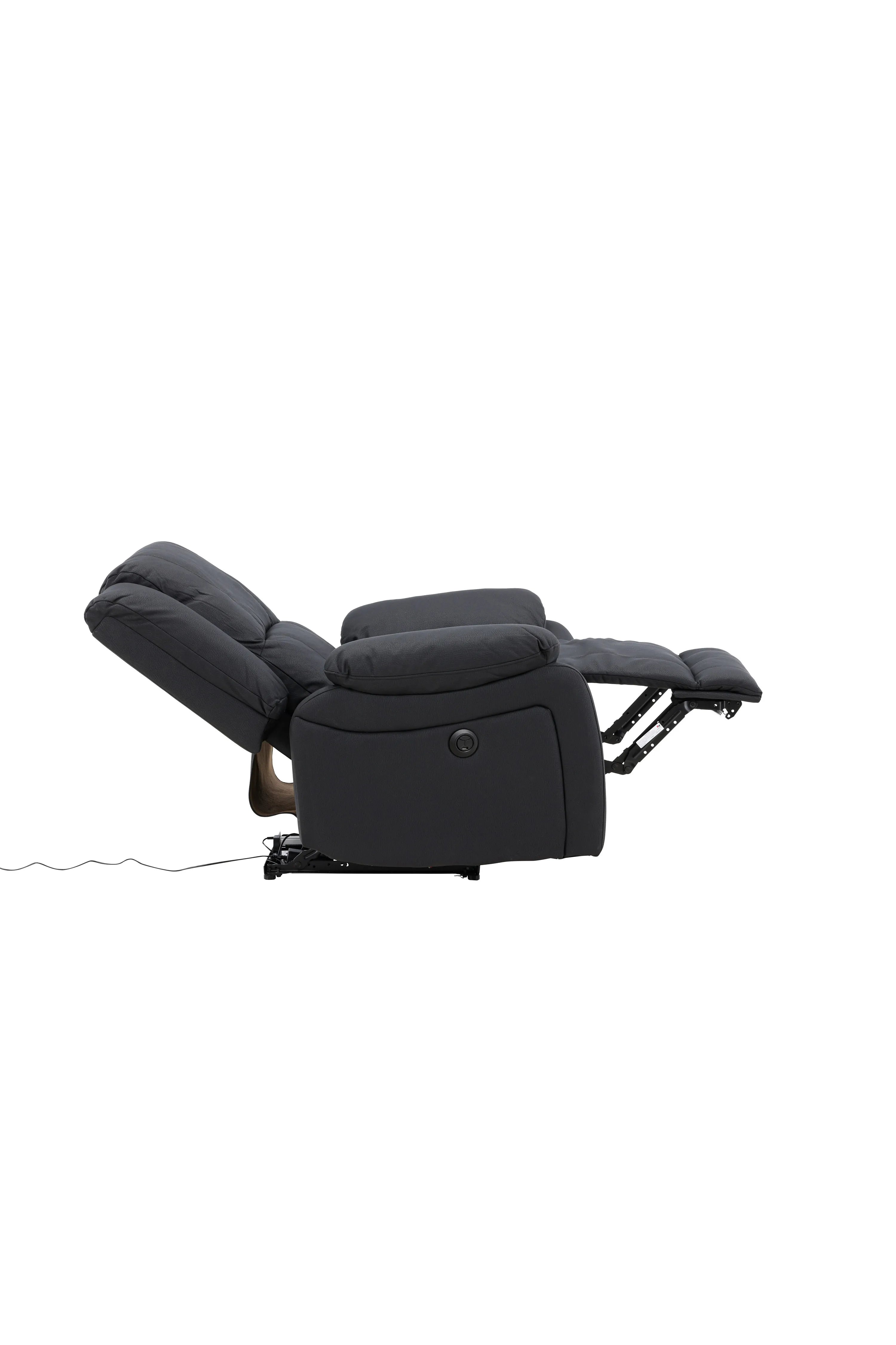 Liegestuhl in Schwarz präsentiert im Onlineshop von KAQTU Design AG. Gartenstuhl mit Armlehnen ist von Venture Home