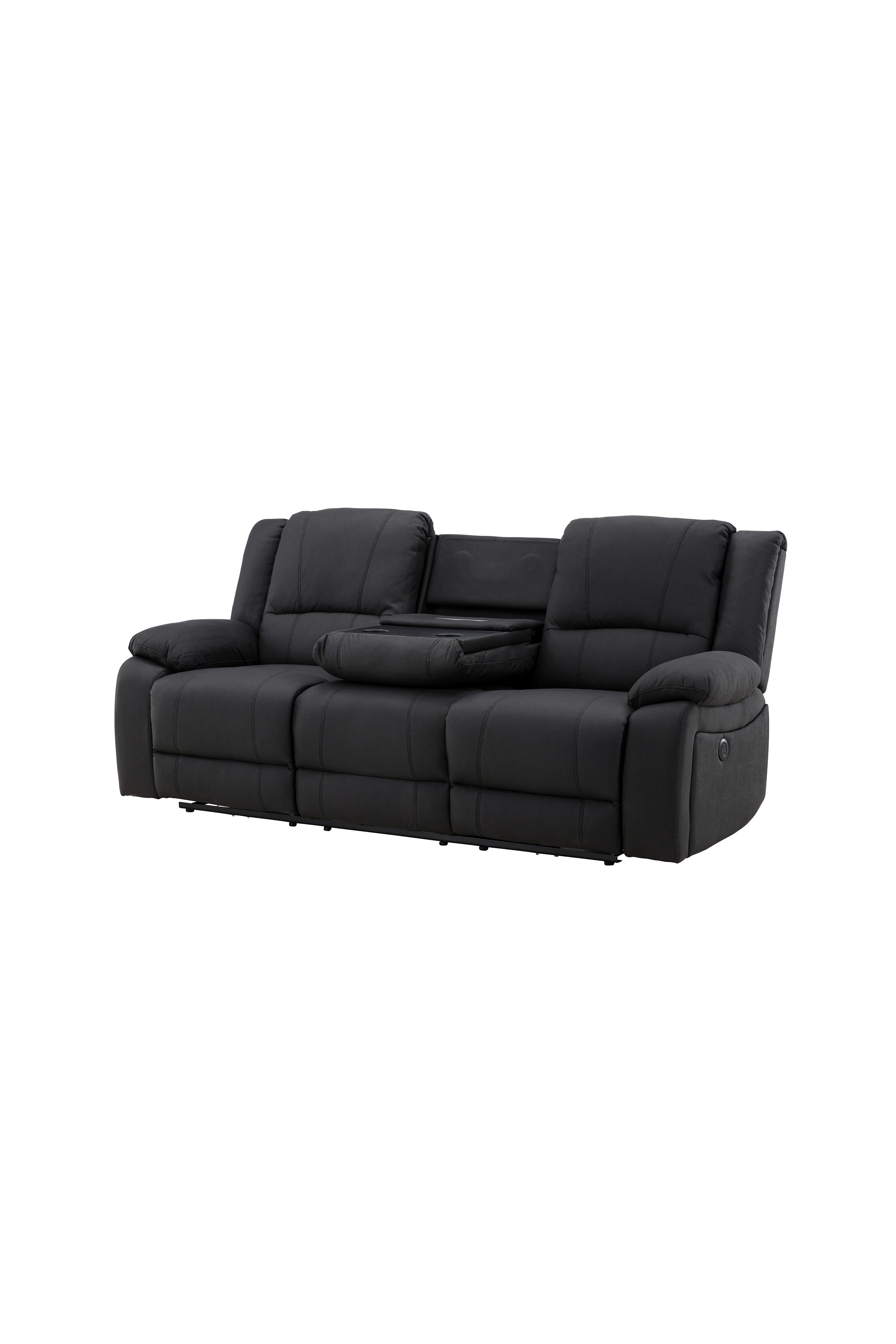 Singapore Relaxsessel Sofa in Schwarz präsentiert im Onlineshop von KAQTU Design AG. 3er Sofa ist von Venture Home