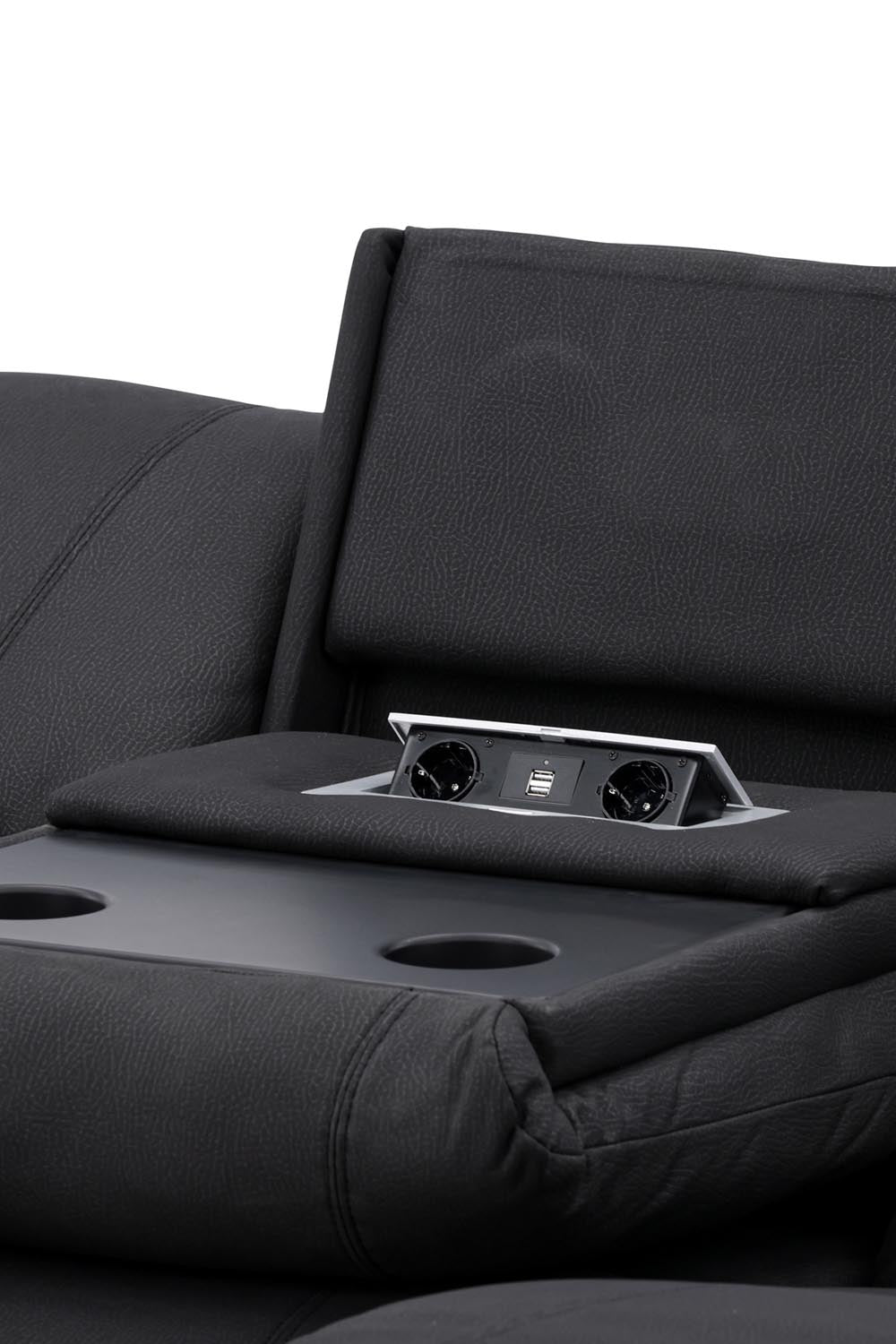 Singapore Relaxsessel Sofa in Schwarz präsentiert im Onlineshop von KAQTU Design AG. 3er Sofa ist von Venture Home
